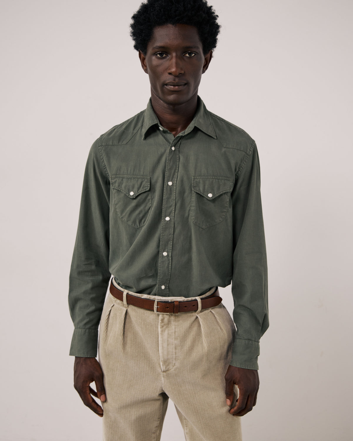 Ceinture Homme en Cuir Marron Austin