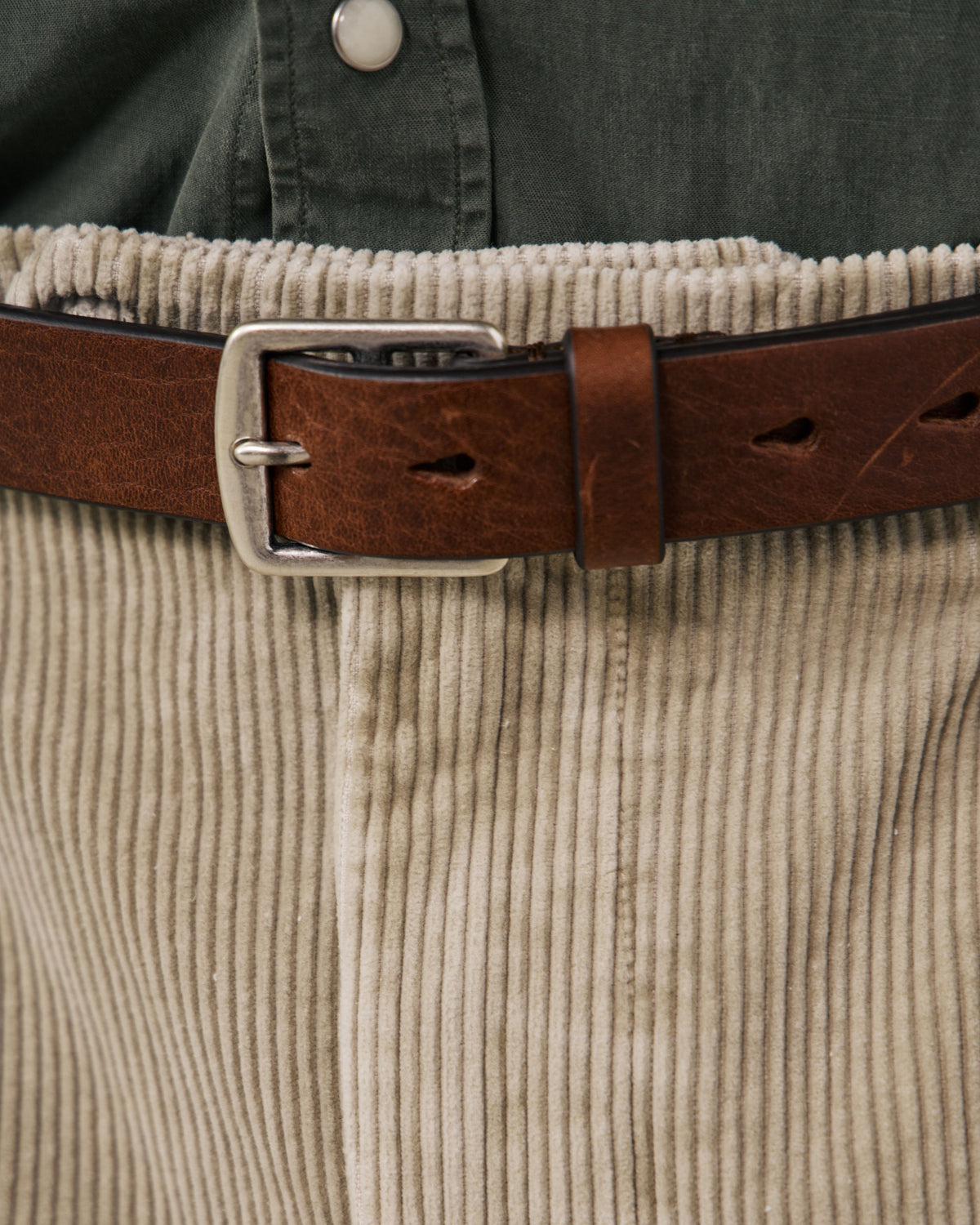 Ceinture Homme en Cuir Marron Austin