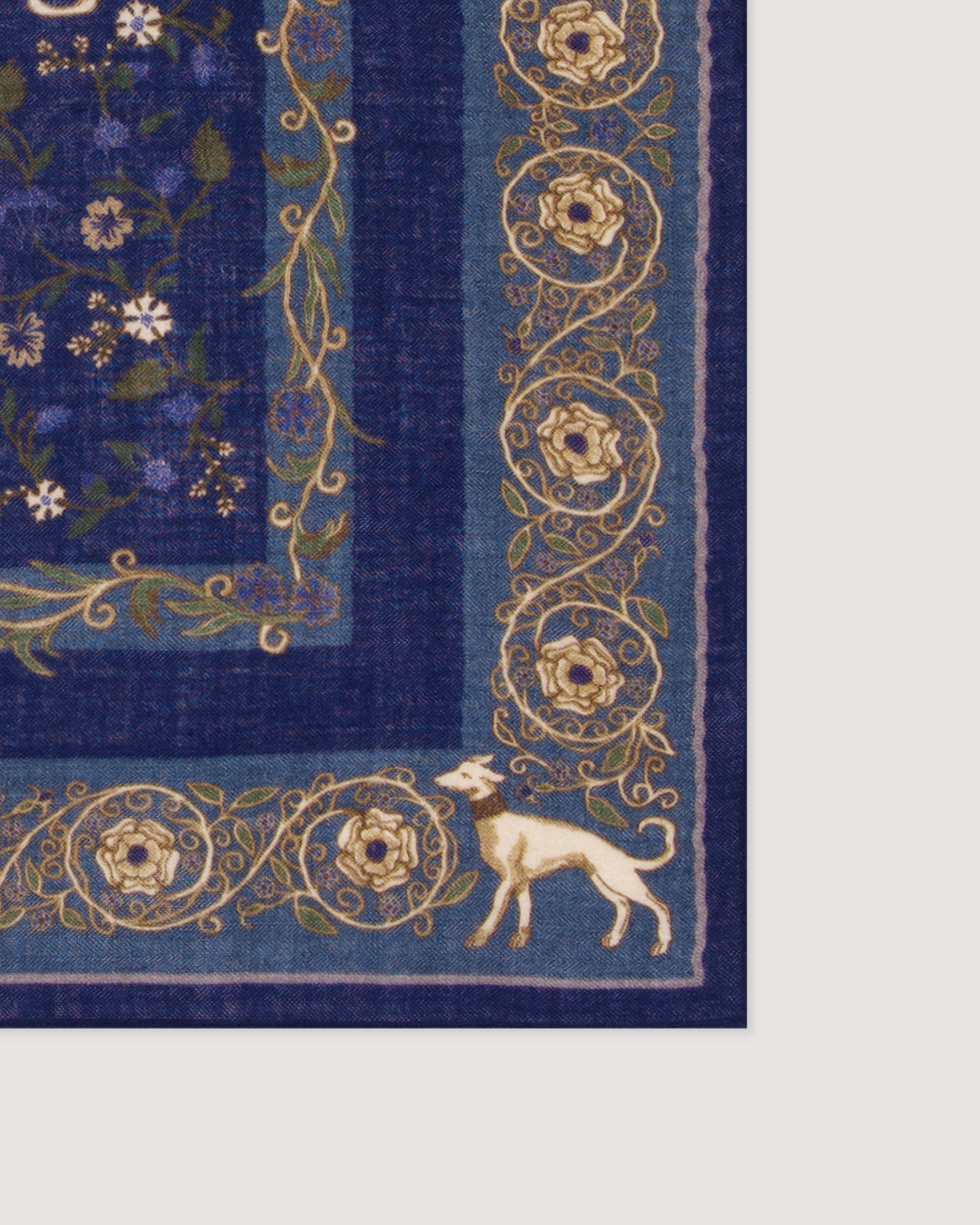 Echarpe Homme en Laine Bleu Marine Bandana