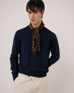 Echarpe Homme en Laine Marron Bandana