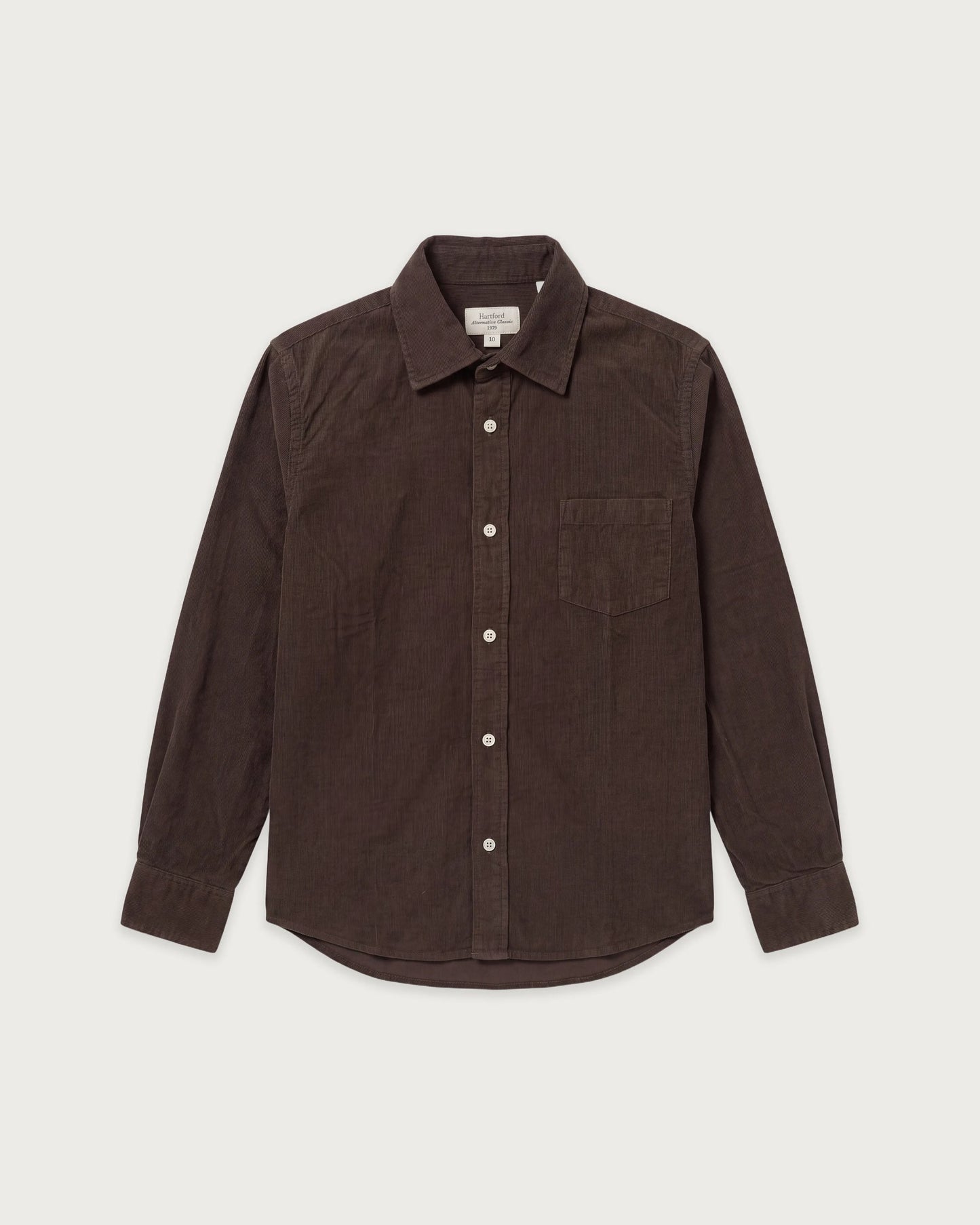 Chemise Garçon en Velours Côtelé Fin Moka Paul