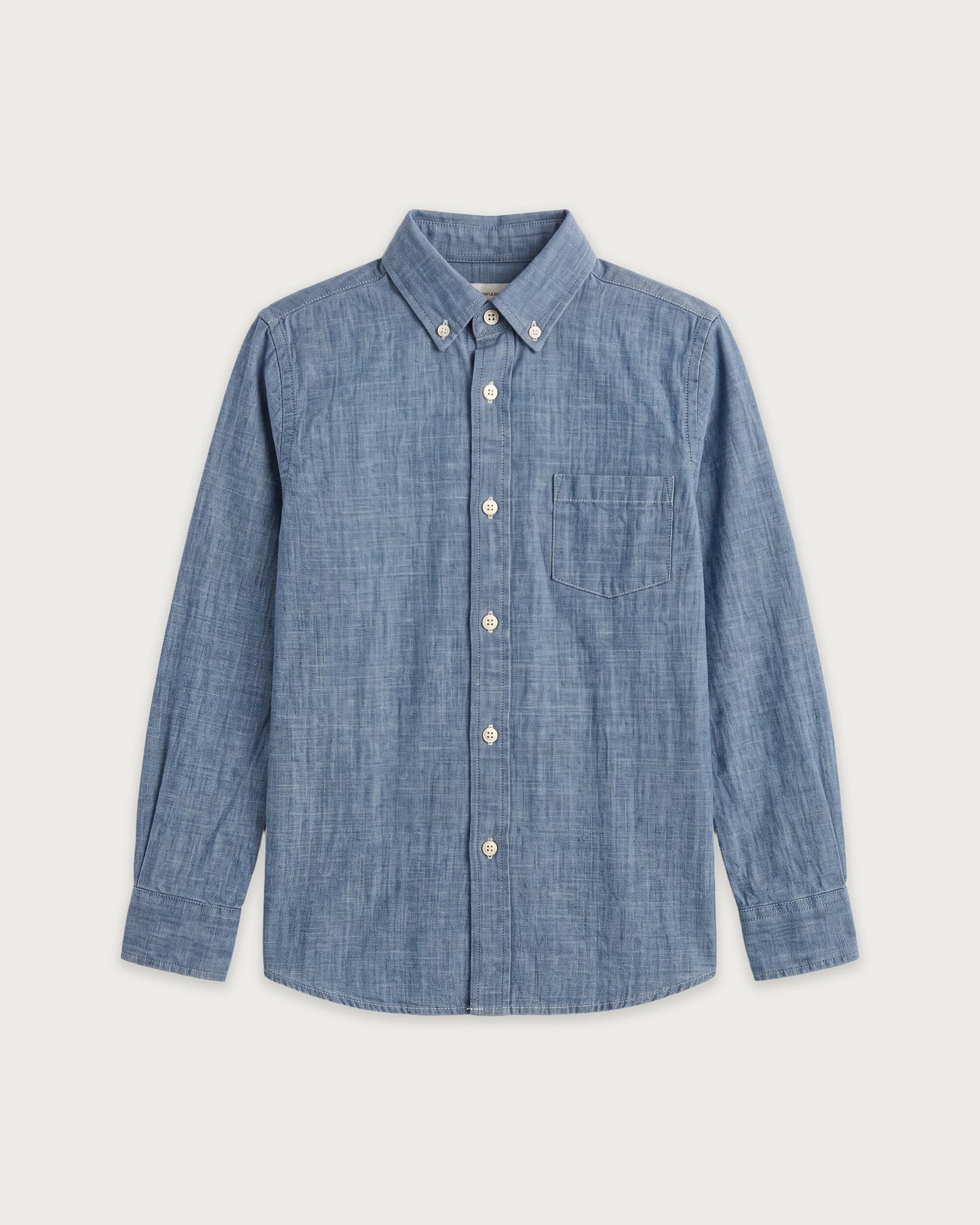 Chemise Garçon en Chambray Bleu Indigo Pitt