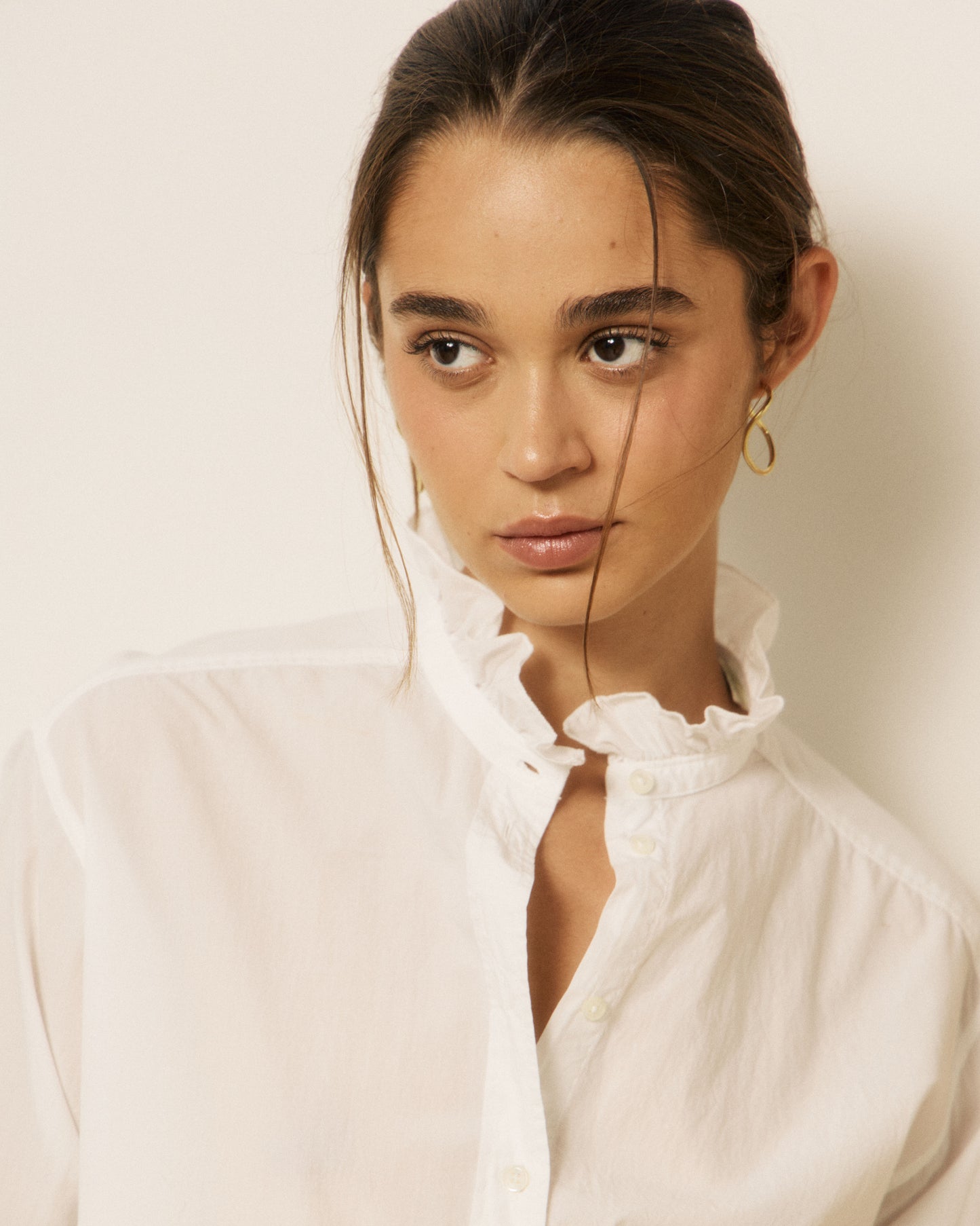 Chemise Femme en Popeline Blanc Chana