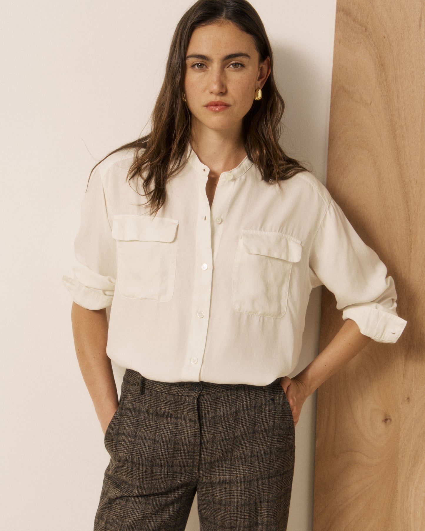 Chemise Femme en Lyocell Crème Christia