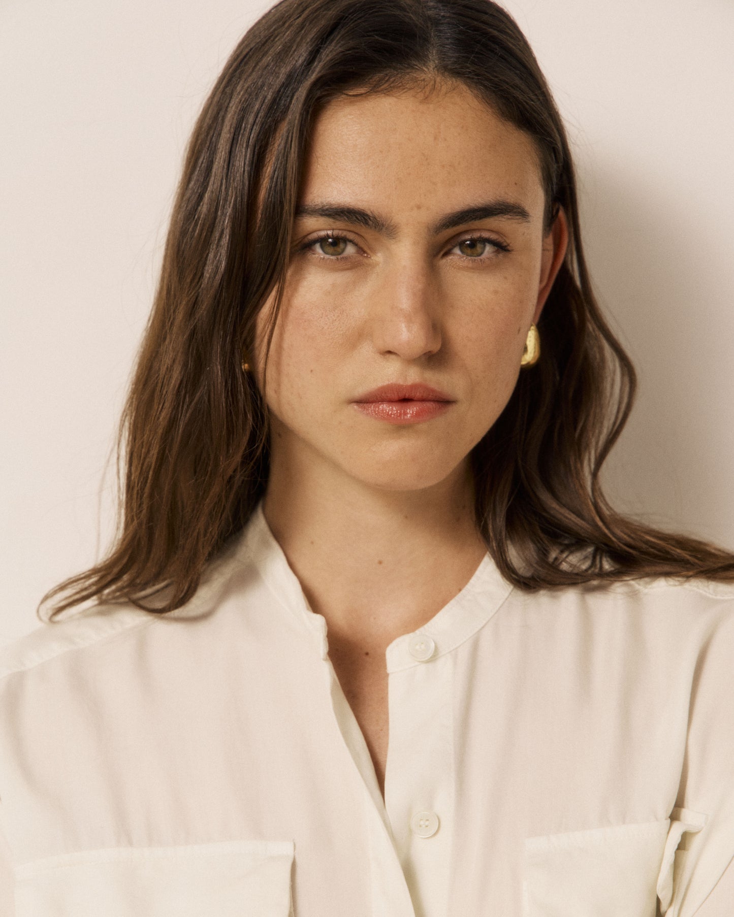 Chemise Femme en Lyocell Crème Christia