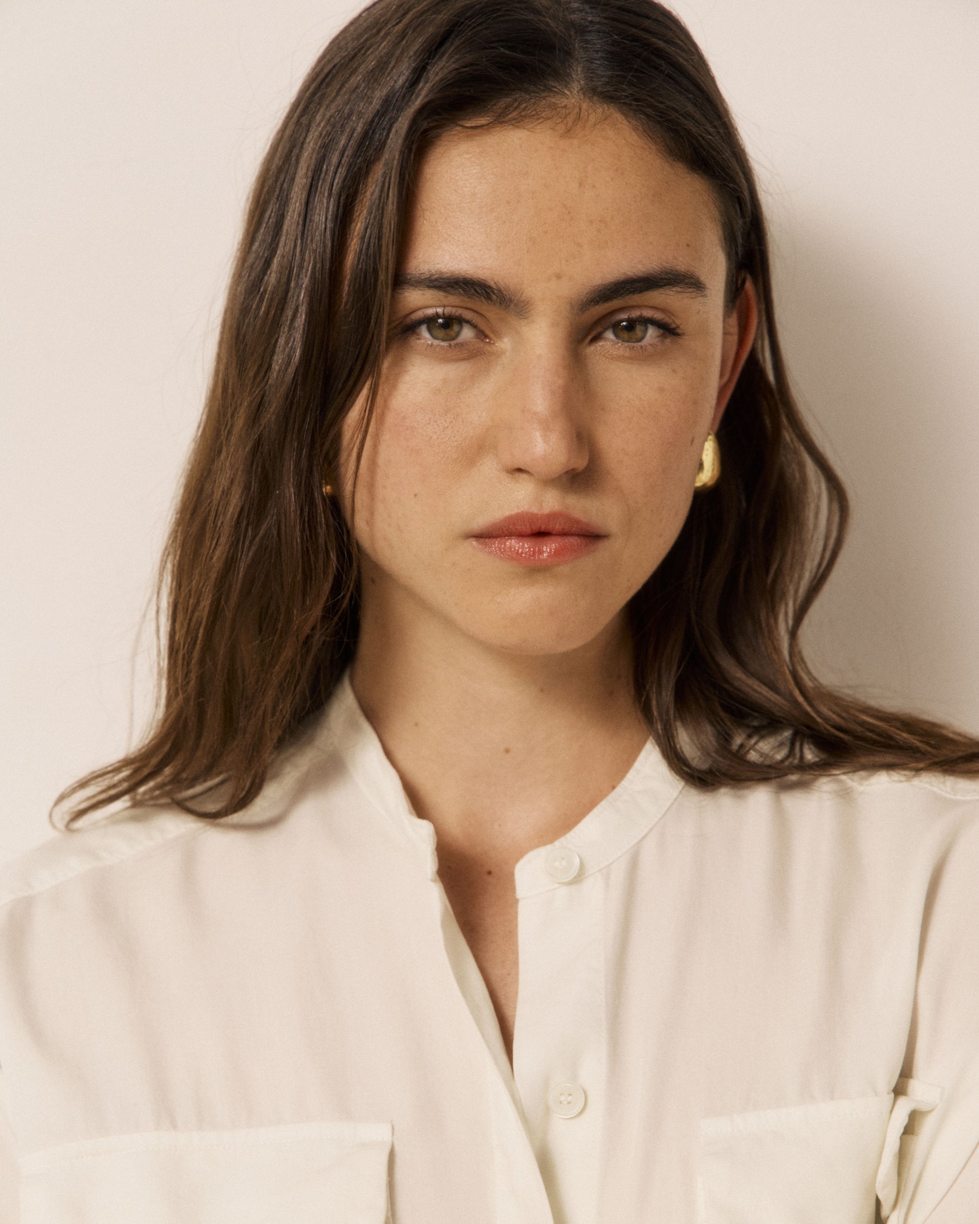 Chemise Femme en Lyocell Crème Christia