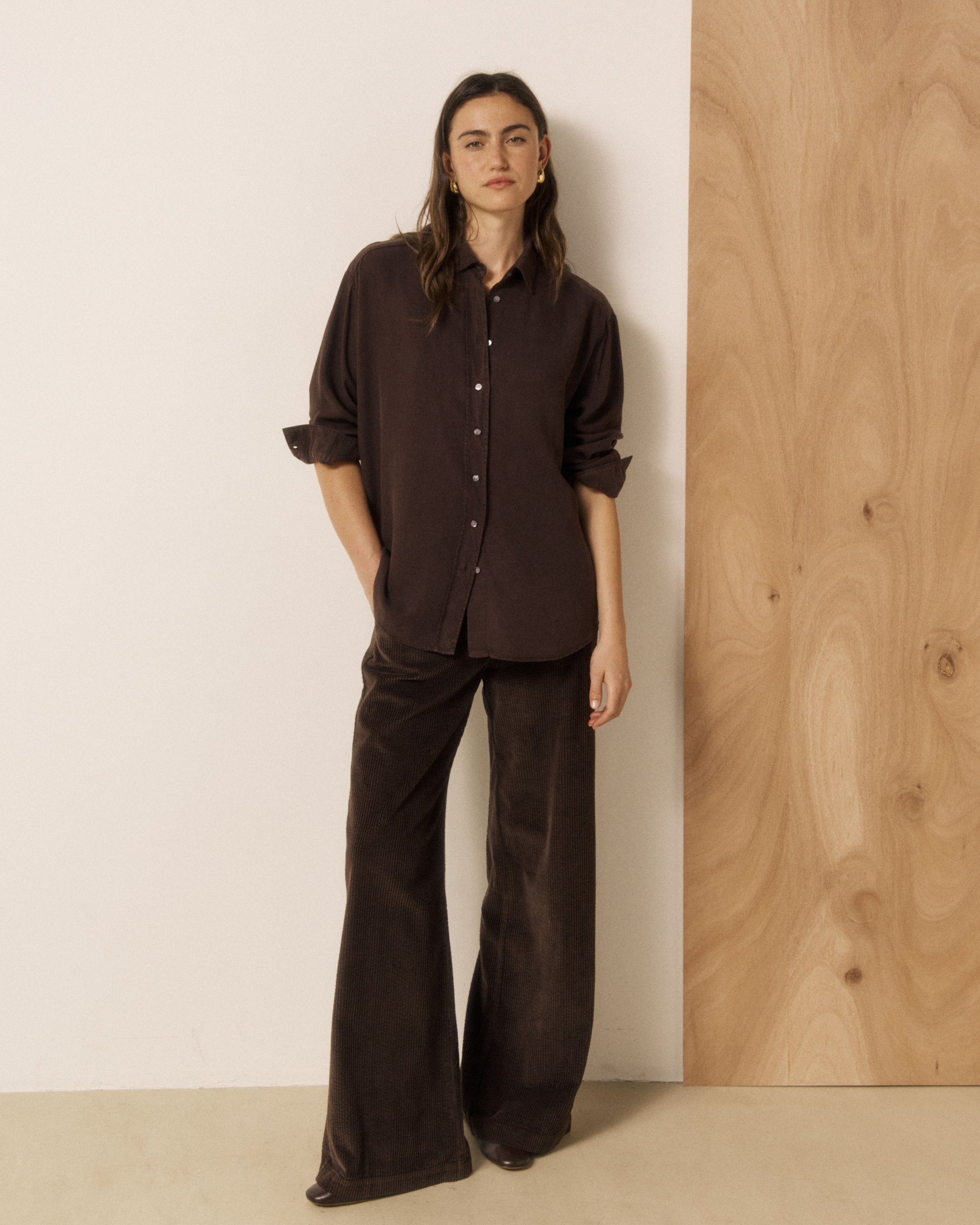 Chemise Femme en Lyocell Chocolat Cinema