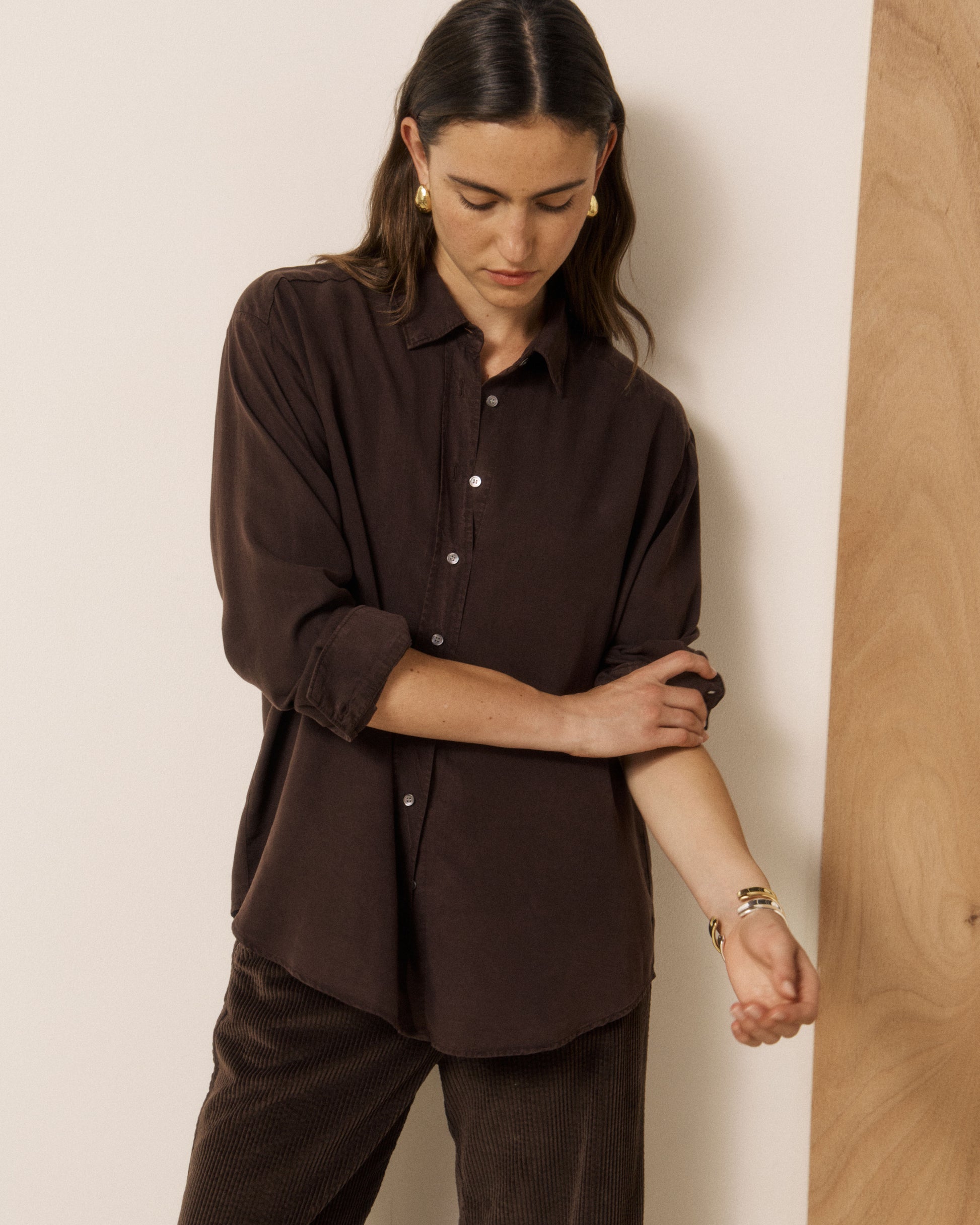 Chemise Femme en Lyocell Chocolat Cinema