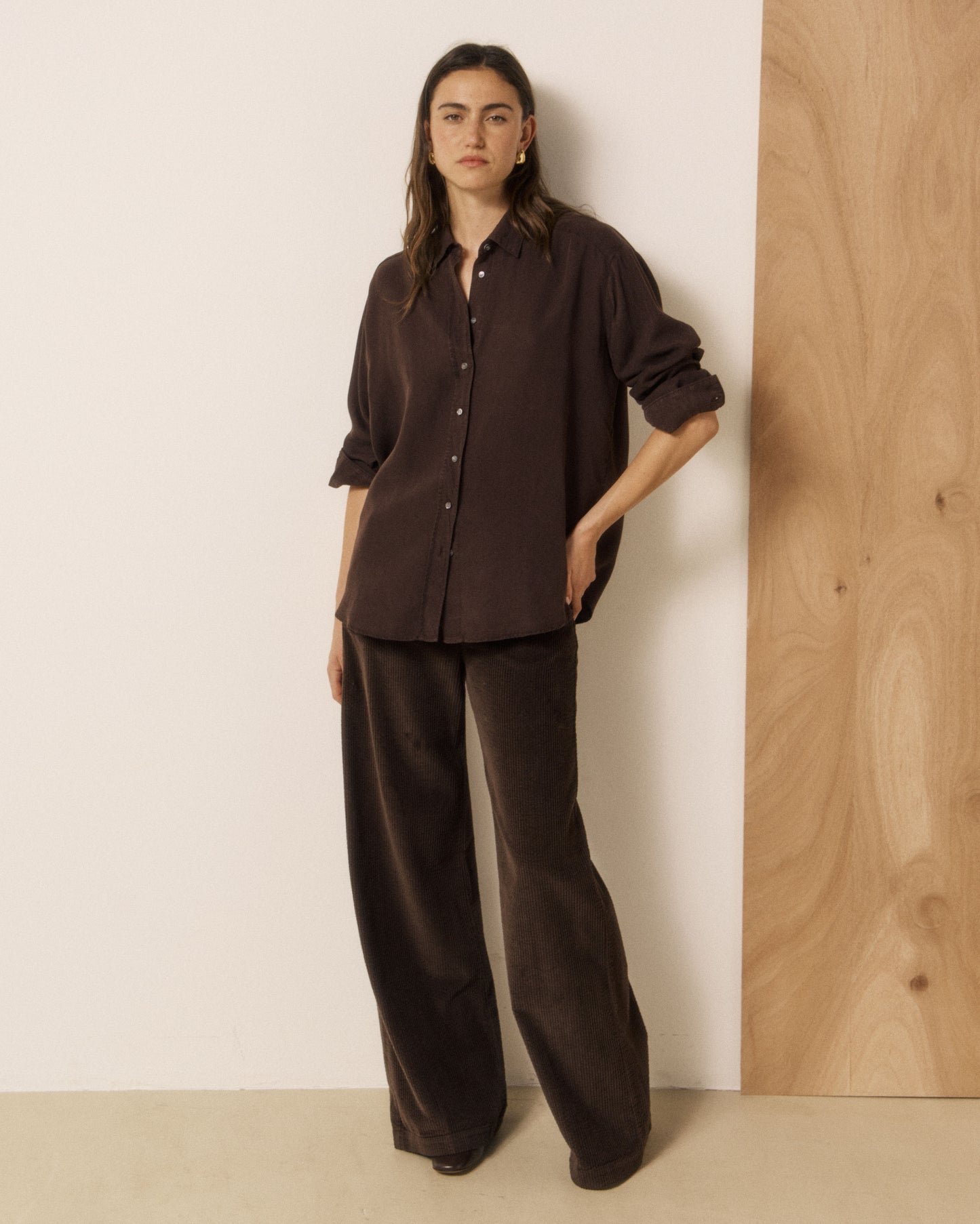 Chemise Femme en Lyocell Chocolat Cinema