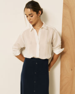 Chemise Femme en Lyocell & Viscose Blanc Cinema