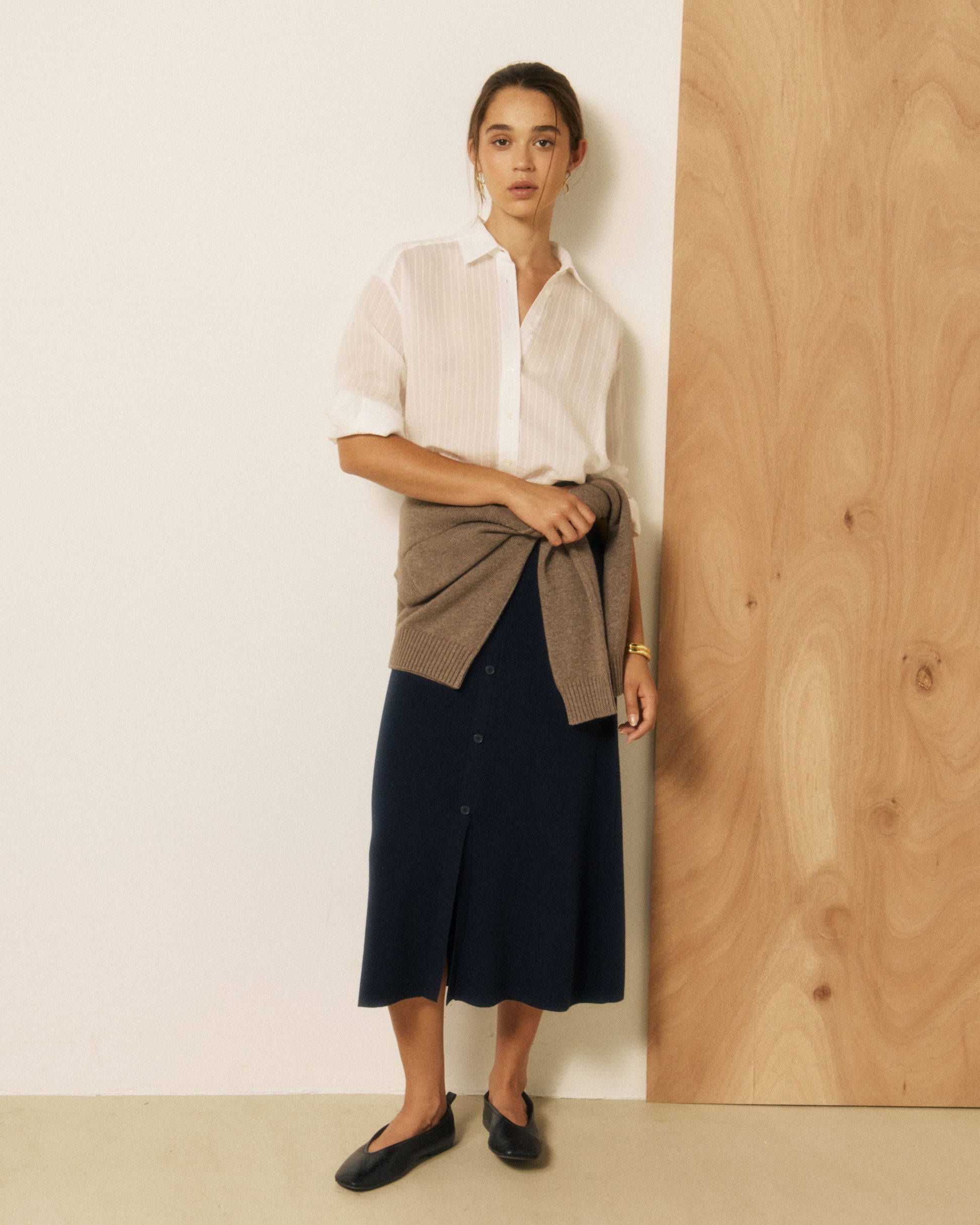 Chemise Femme en Lyocell & Viscose Blanc Cinema