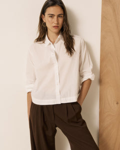 Chemise Femme en Popeline Blanc Clove