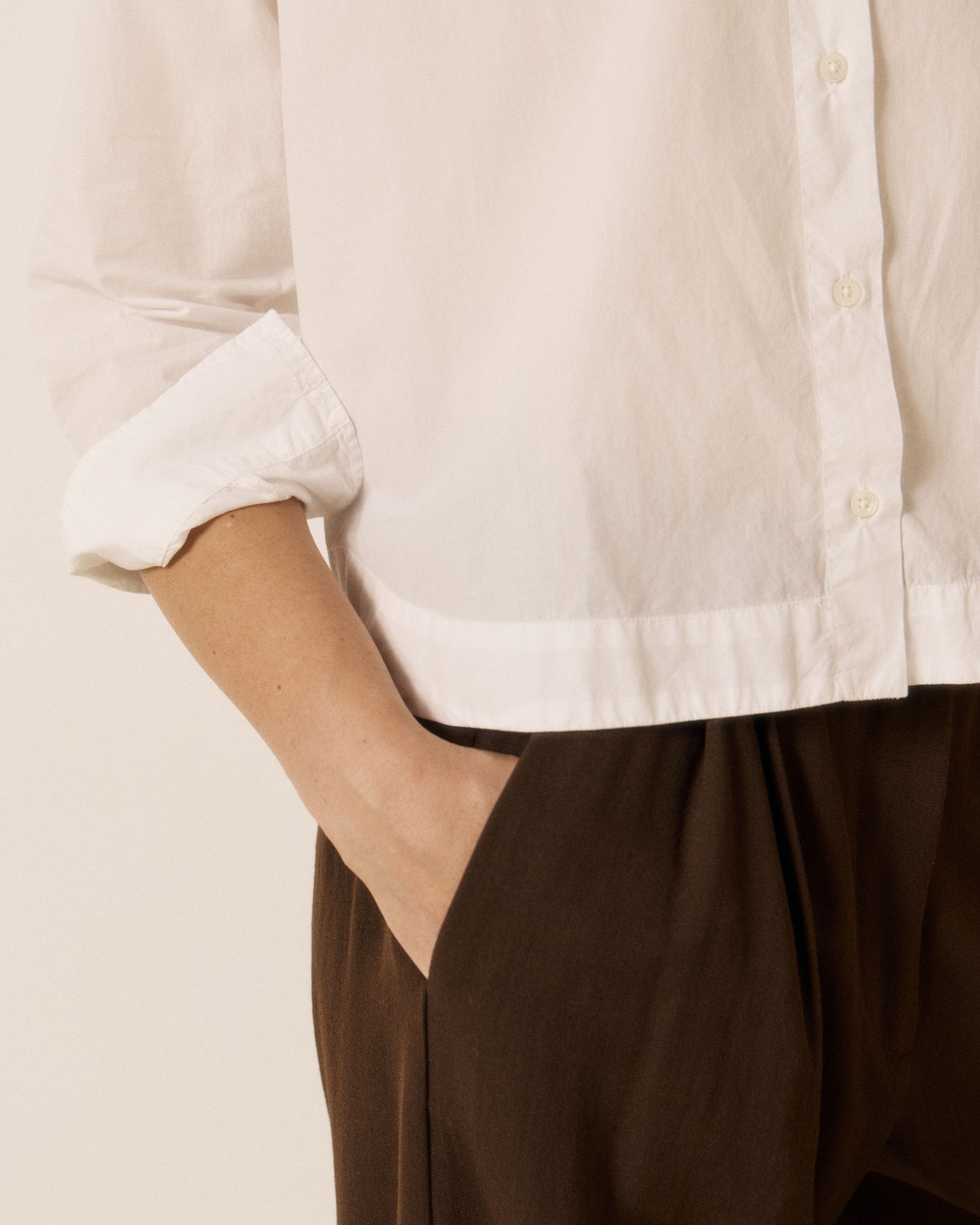 Chemise Femme en Popeline Blanc Clove