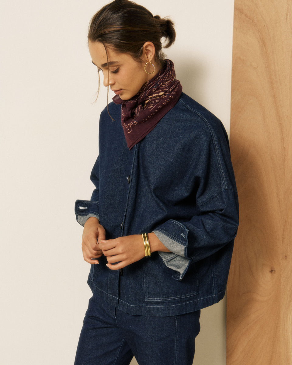 Echarpe Femme en Laine imprimé Bordeaux Bandana - Image 3