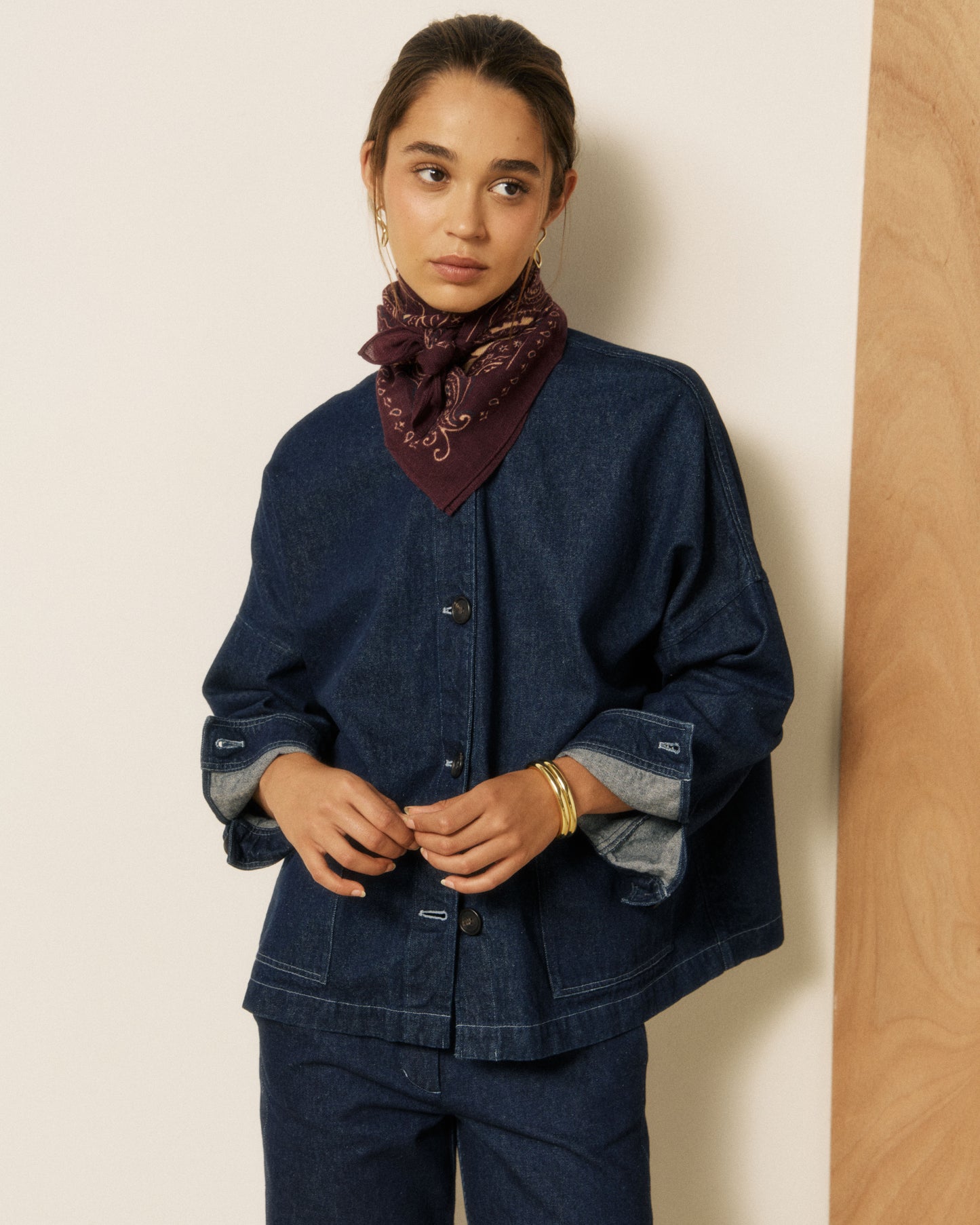Echarpe Femme en Laine imprimé Bordeaux Bandana