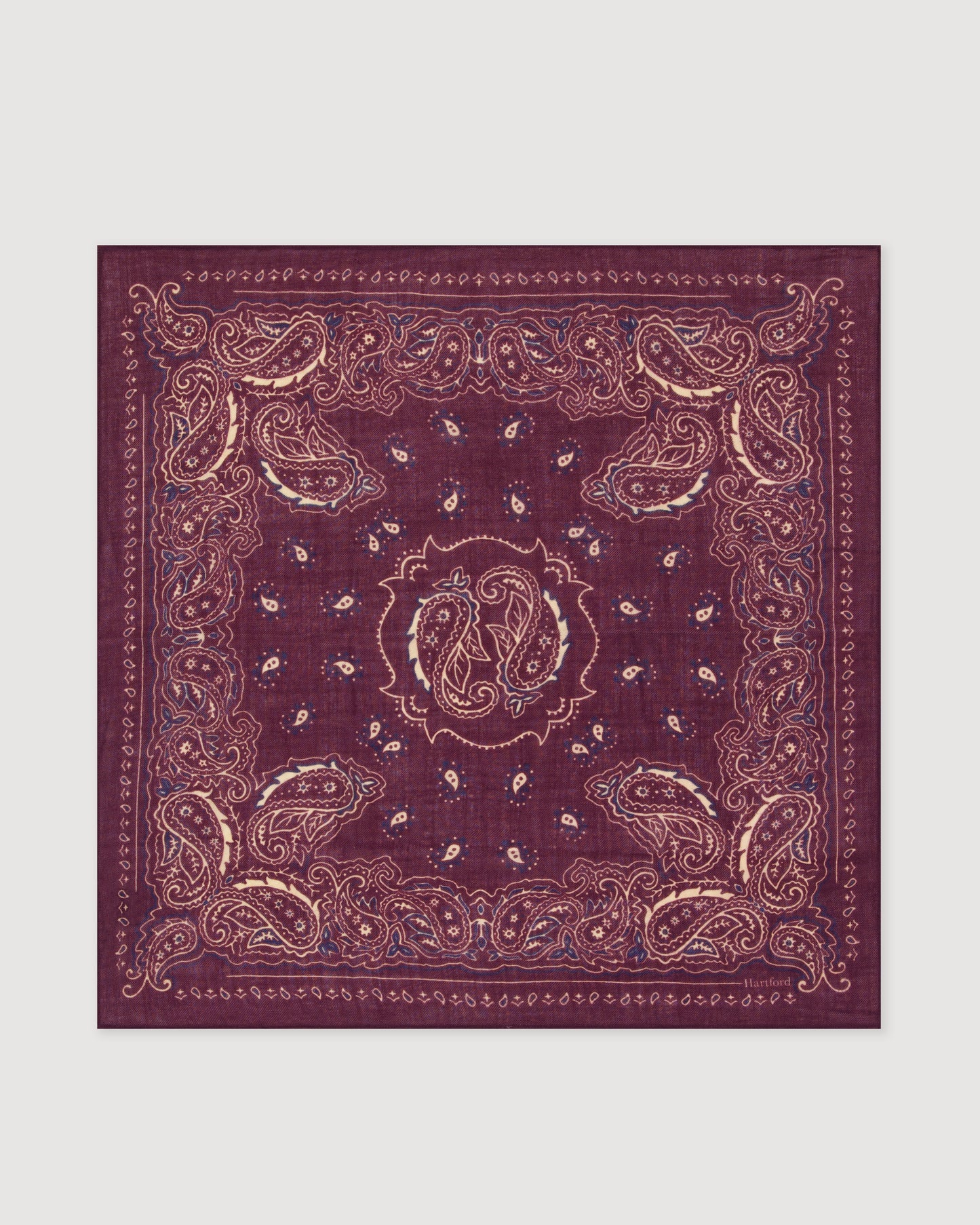 Echarpe Femme en Laine imprimé Bordeaux Bandana