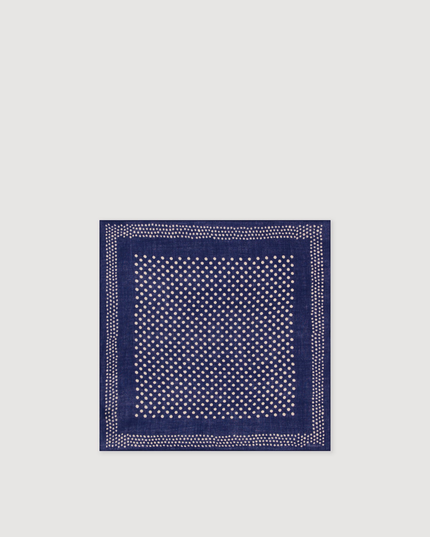 Echarpe Femme en Laine à Pois Bleu Marine Bandana