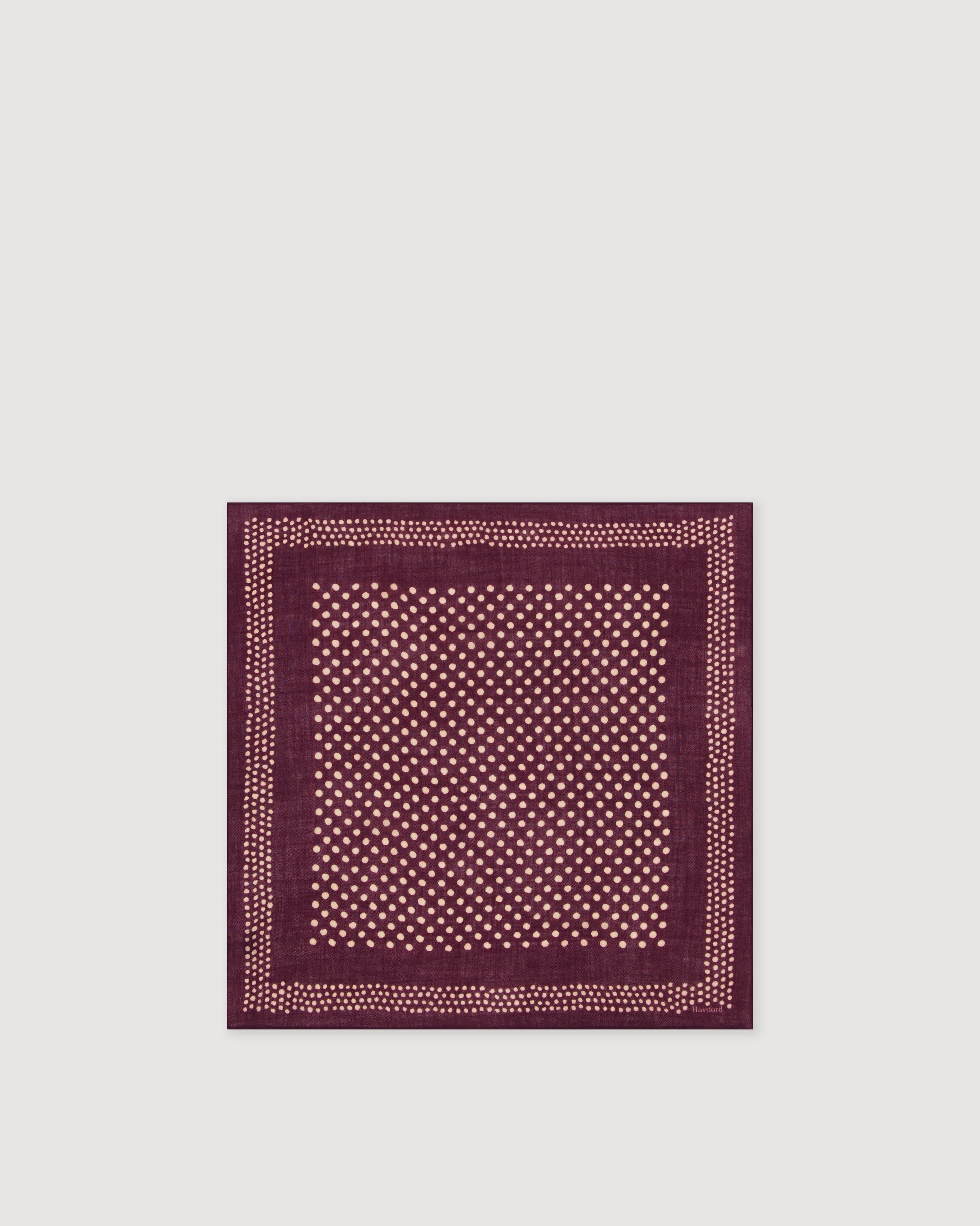 Echarpe Femme en Laine à Pois Bordeaux Bandana