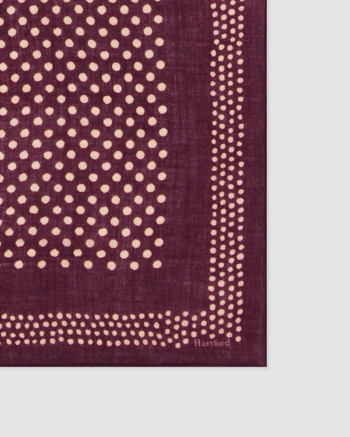 Echarpe Femme en Laine à Pois Bordeaux Bandana