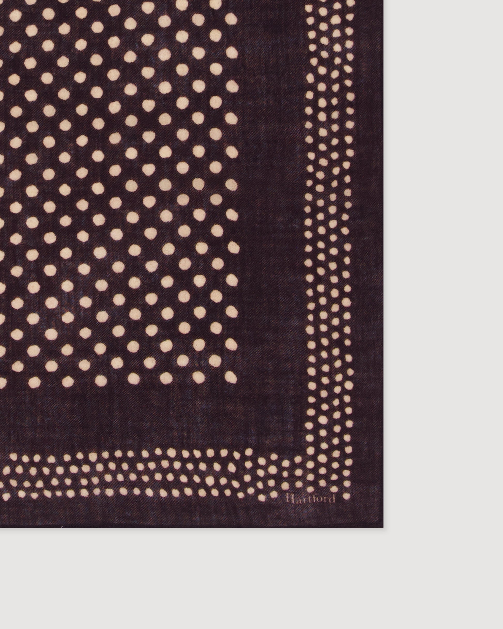 Echarpe Femme en Laine à Pois Chocolat Bandana