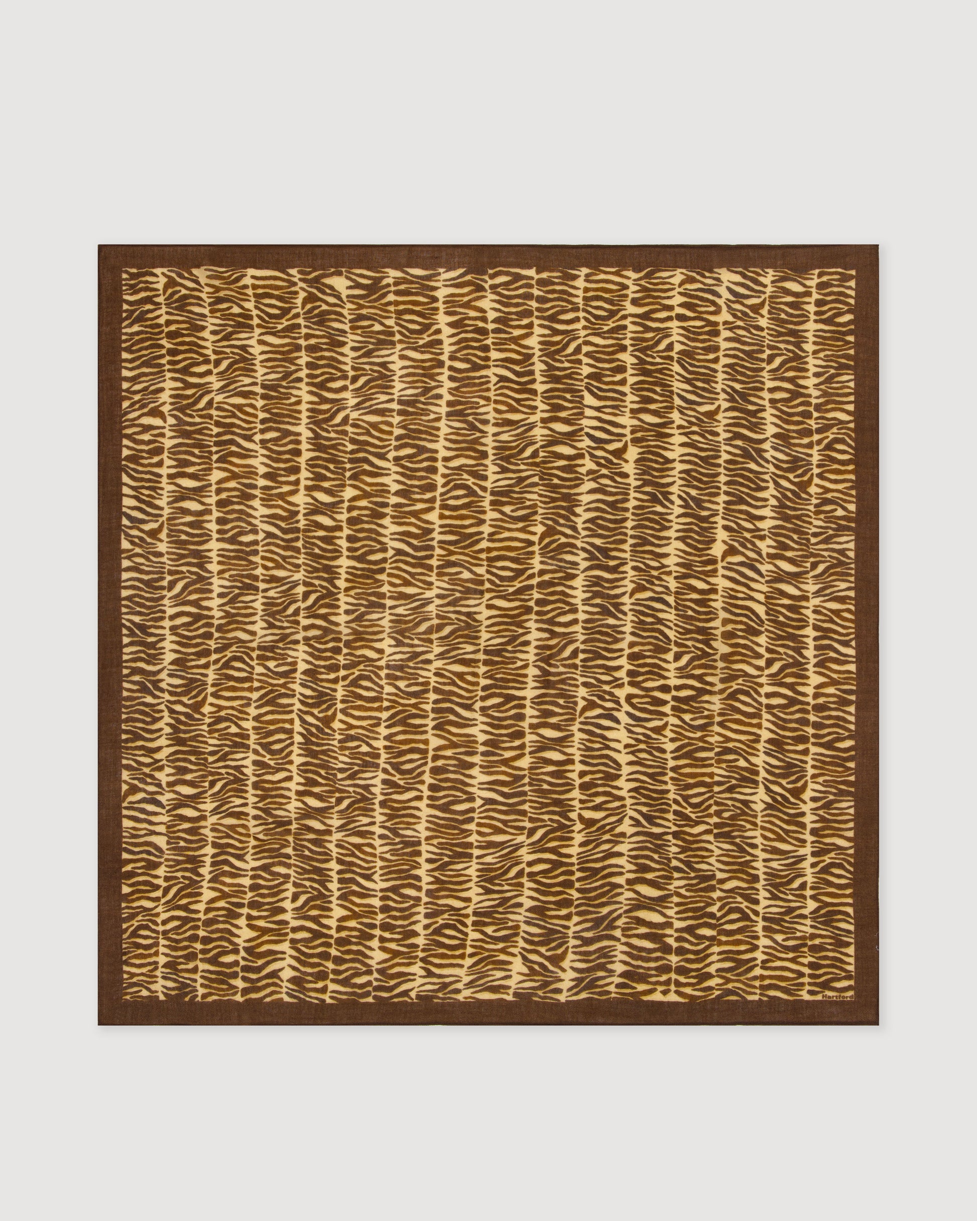 Echarpe Femme en Laine Zèbre Camel