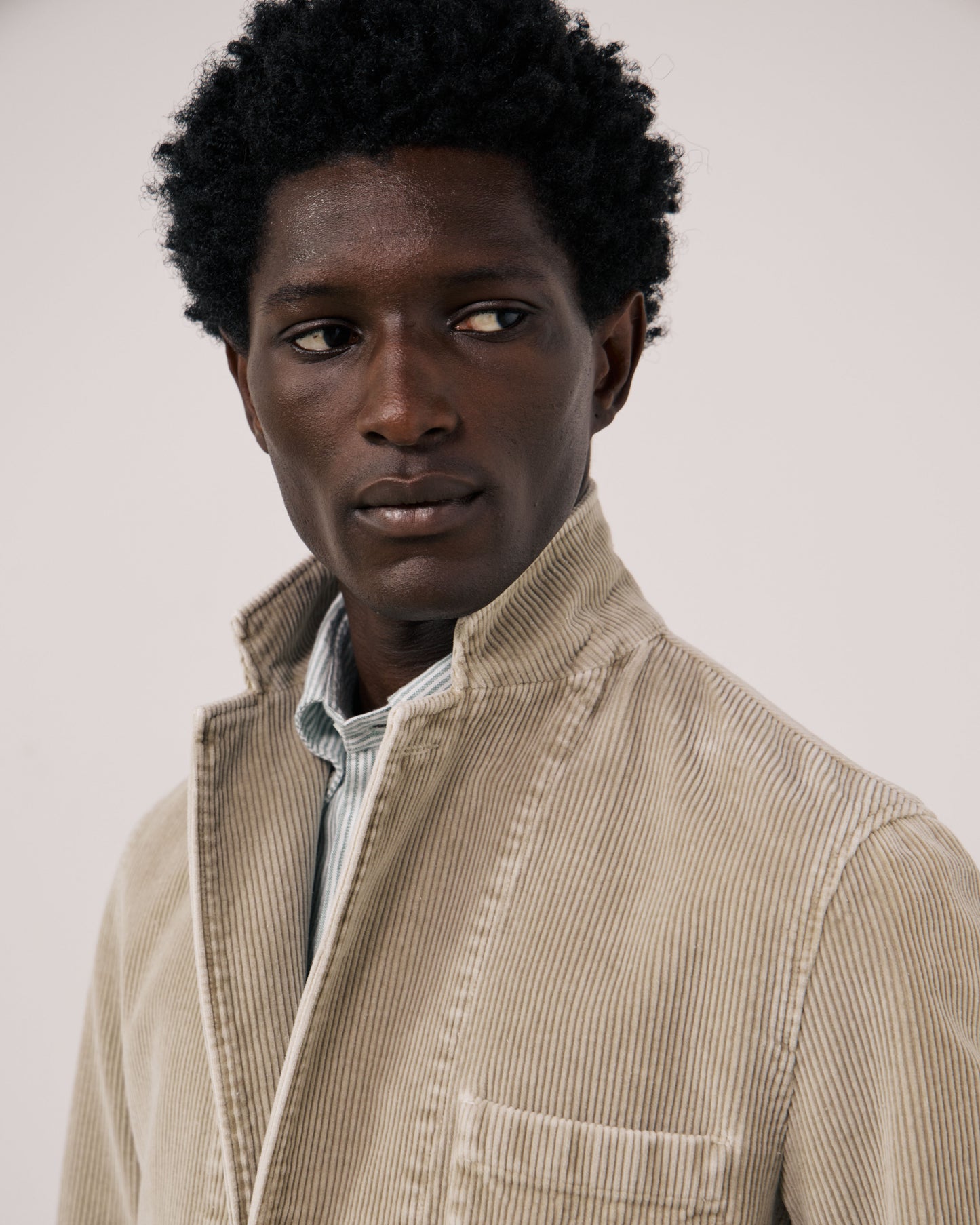 Veste Homme en Velours Côtelé Sable Julian