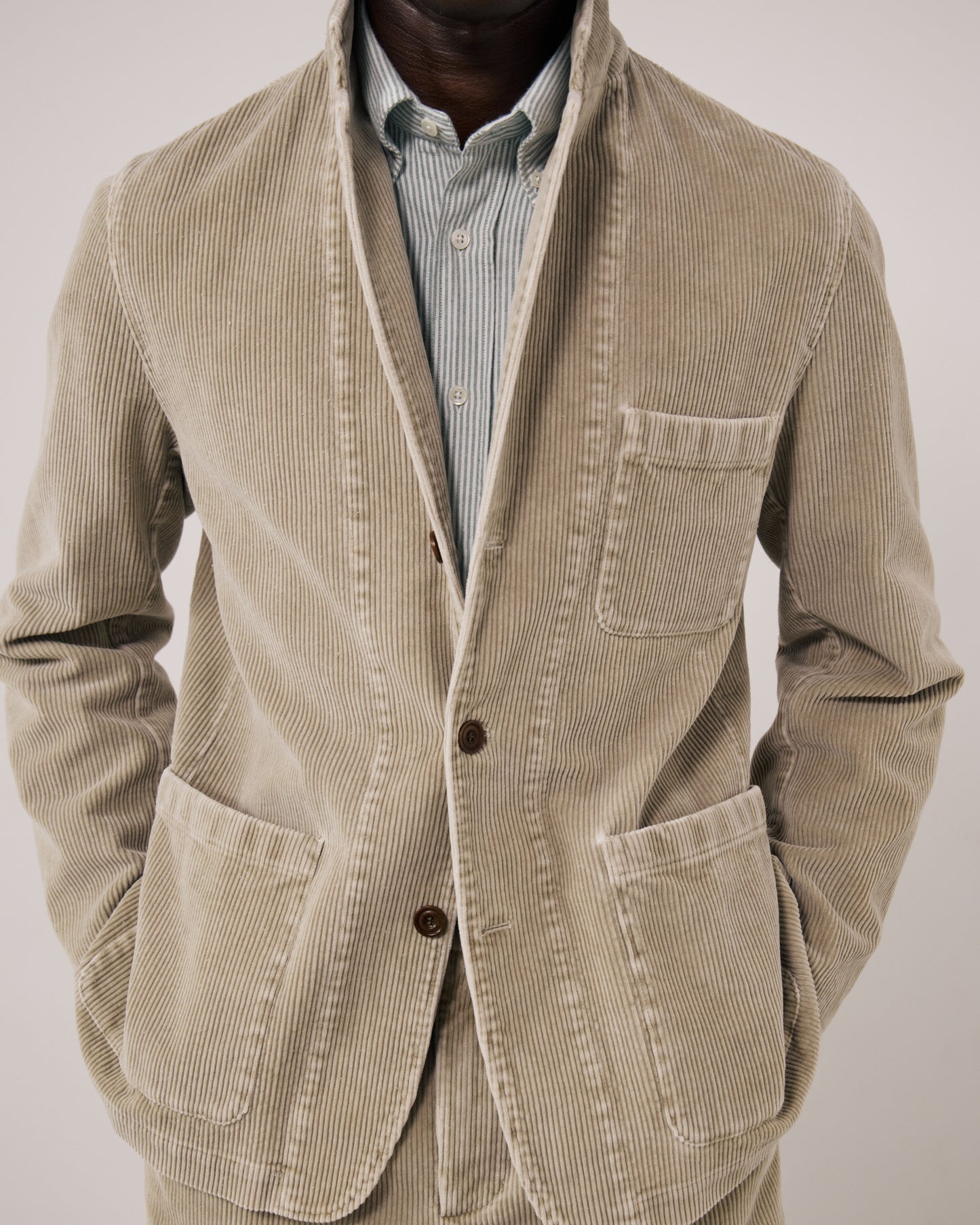 Veste Homme en Velours Côtelé Sable Julian