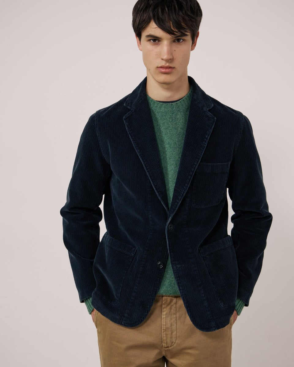 Chaqueta de pana azul marino para hombre Julian - Image 3