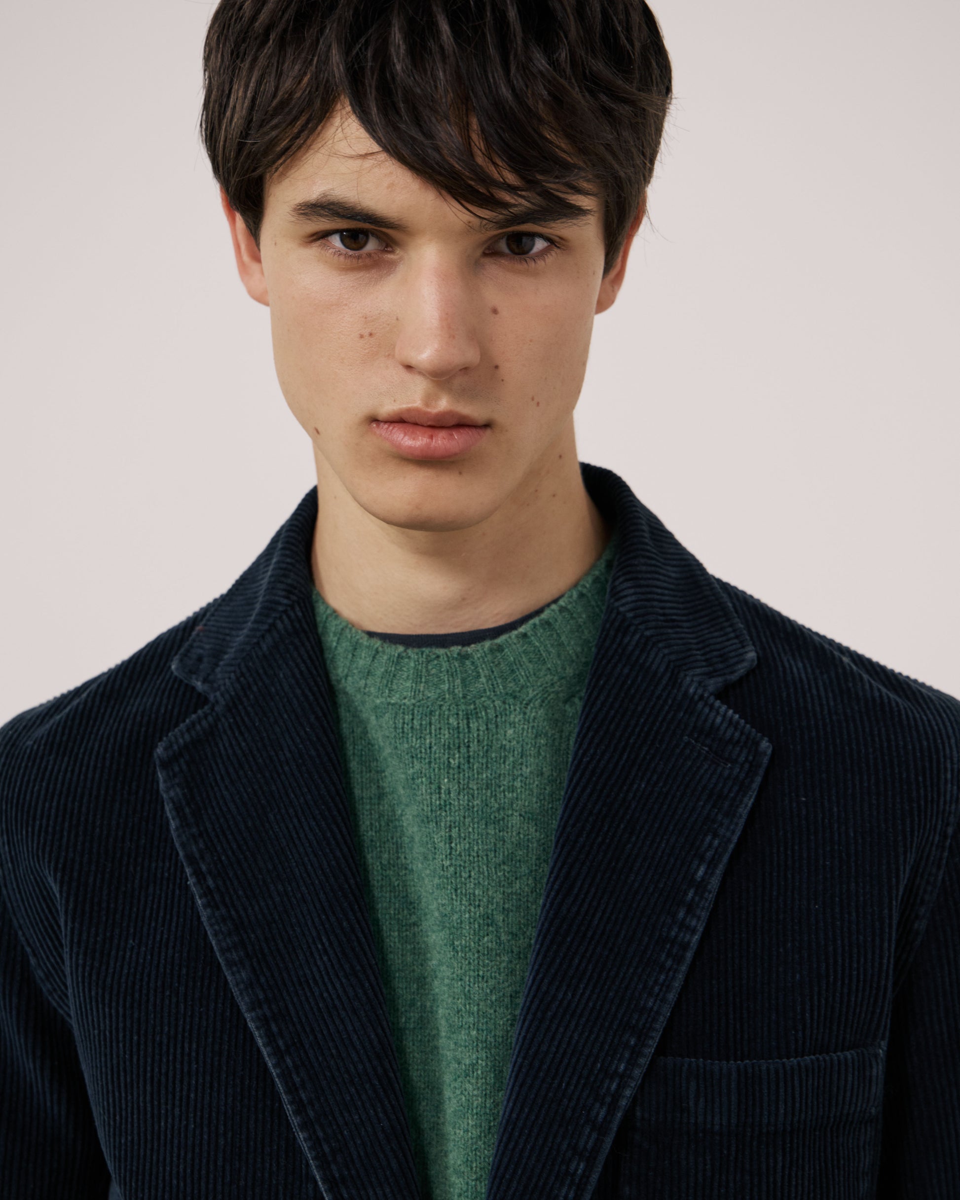 Veste Homme en Velours Côtelé Bleu Marine Julian