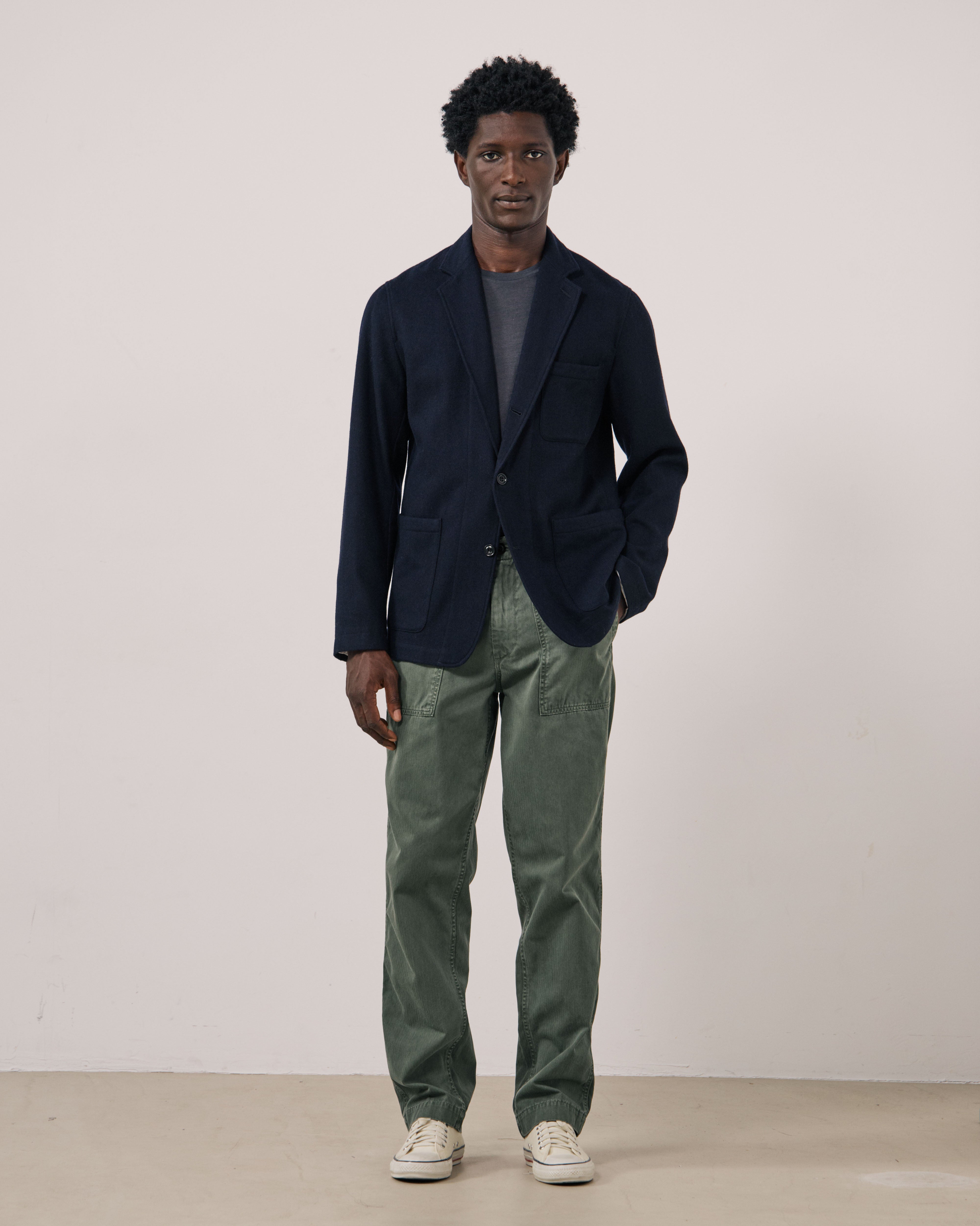 ジャケット・アウター Hartford laine wool coat 48 Men's Navy Blue Boiled Wool Jacket BG87309-01 - Men's Jacket