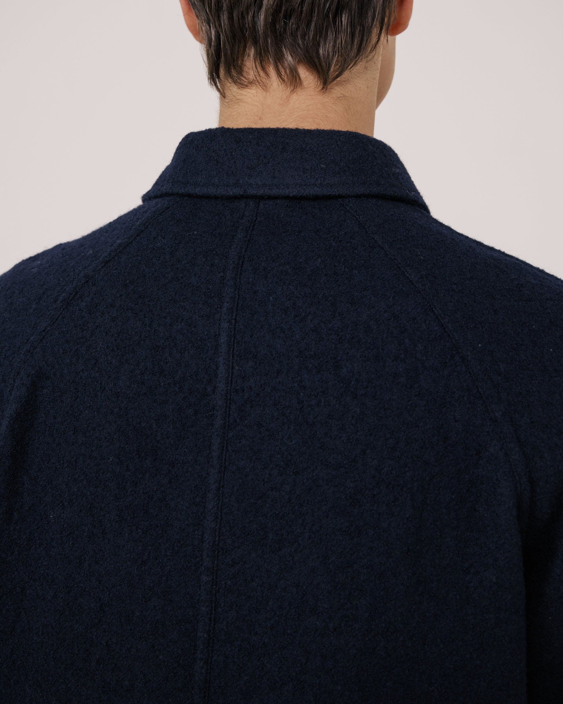 Veste Homme en Laine Vierge Bleu Marine Parton