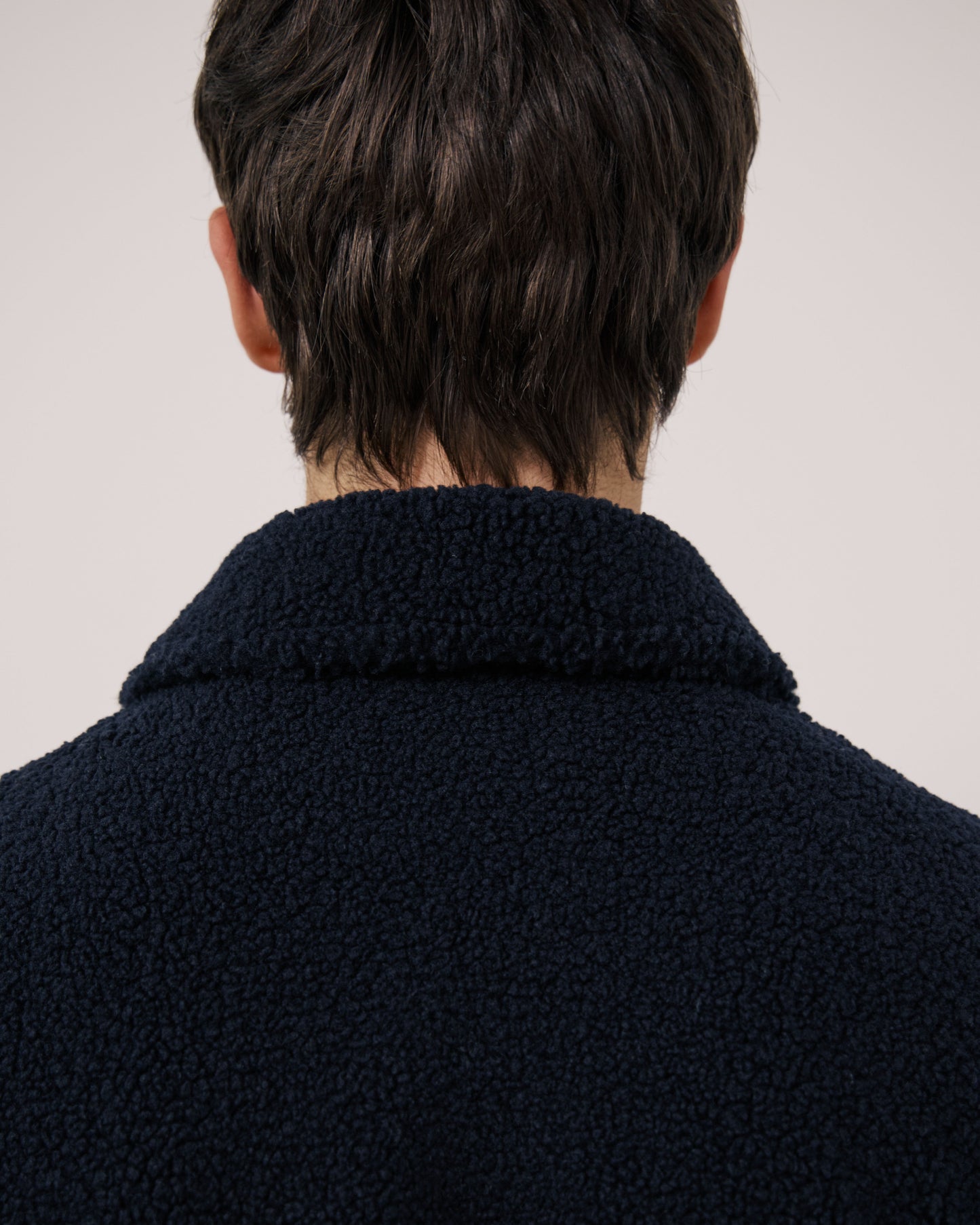 Veste Homme en Sherpa Bleu Marine Utility
