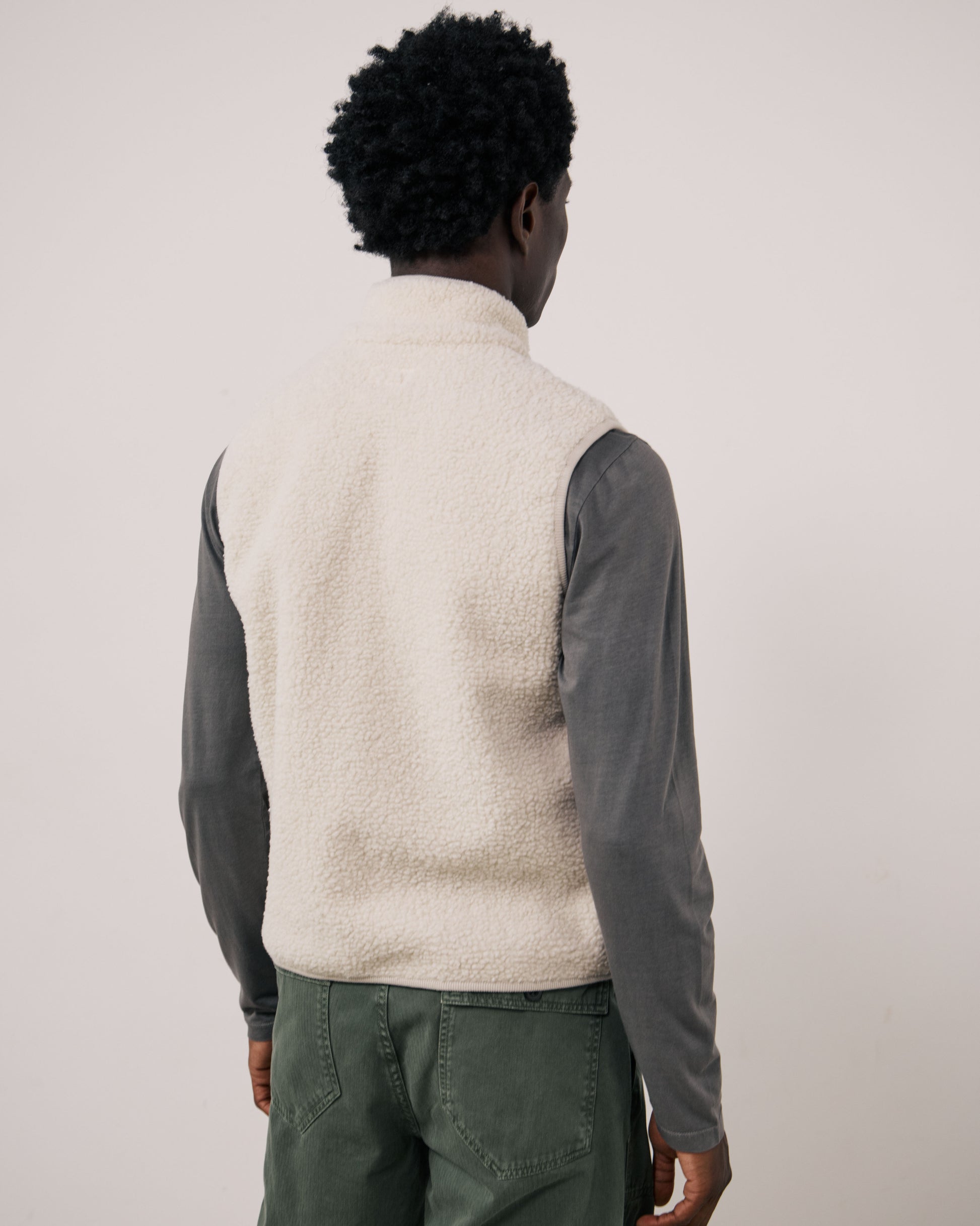 Gilet Homme en Sherpa Ecru Basta