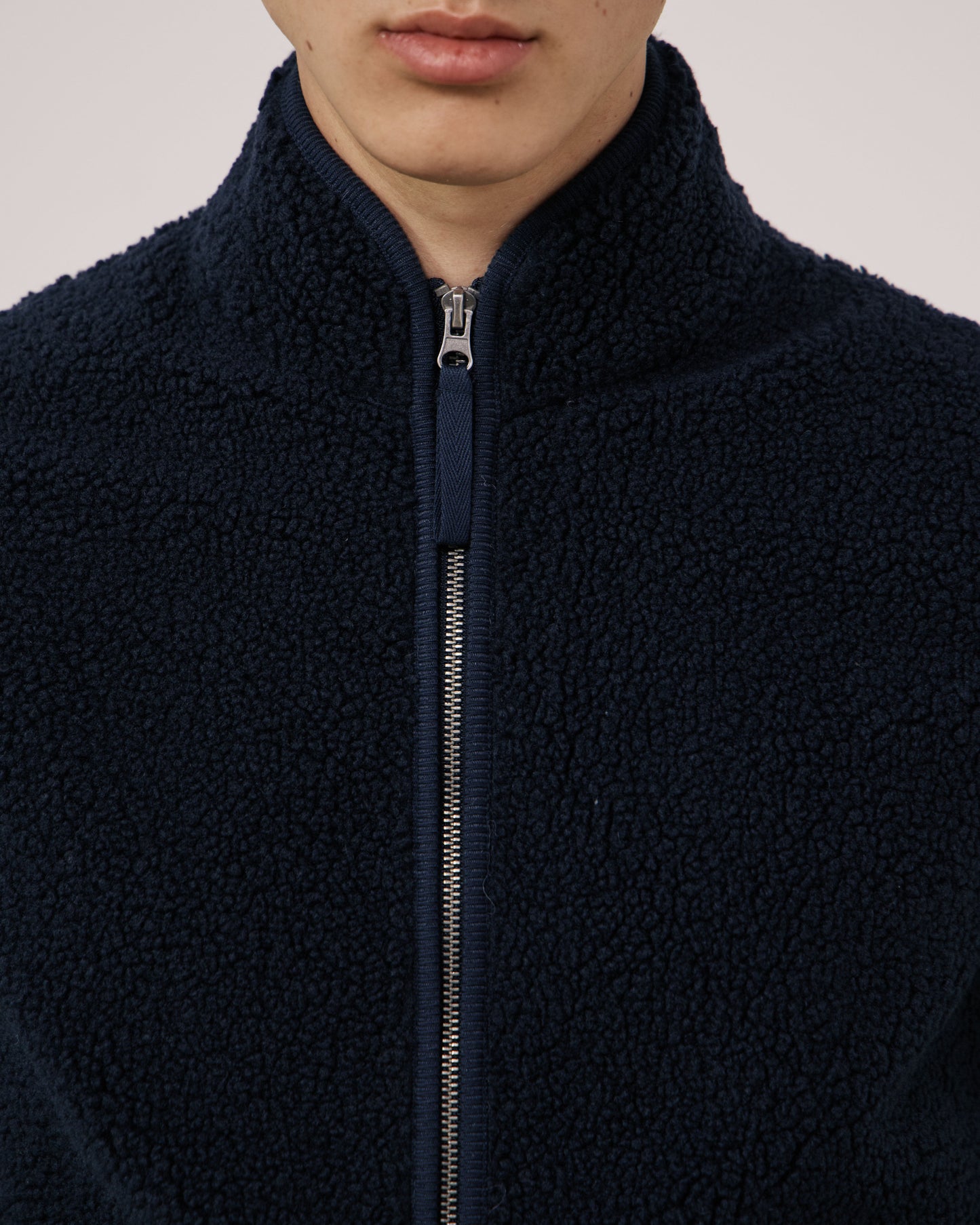 Gilet Homme en Sherpa Bleu Marine Basta