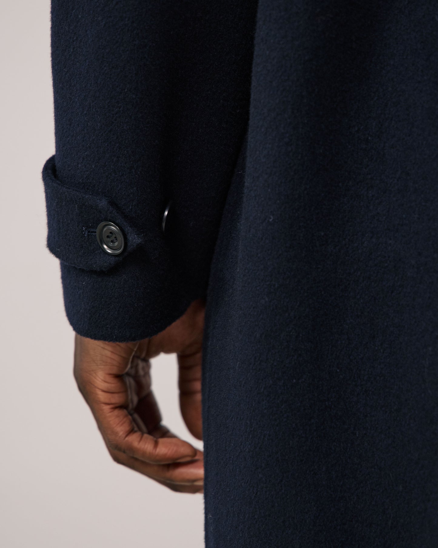 Manteau Homme en Laine Double Face Bleu Marine Graig