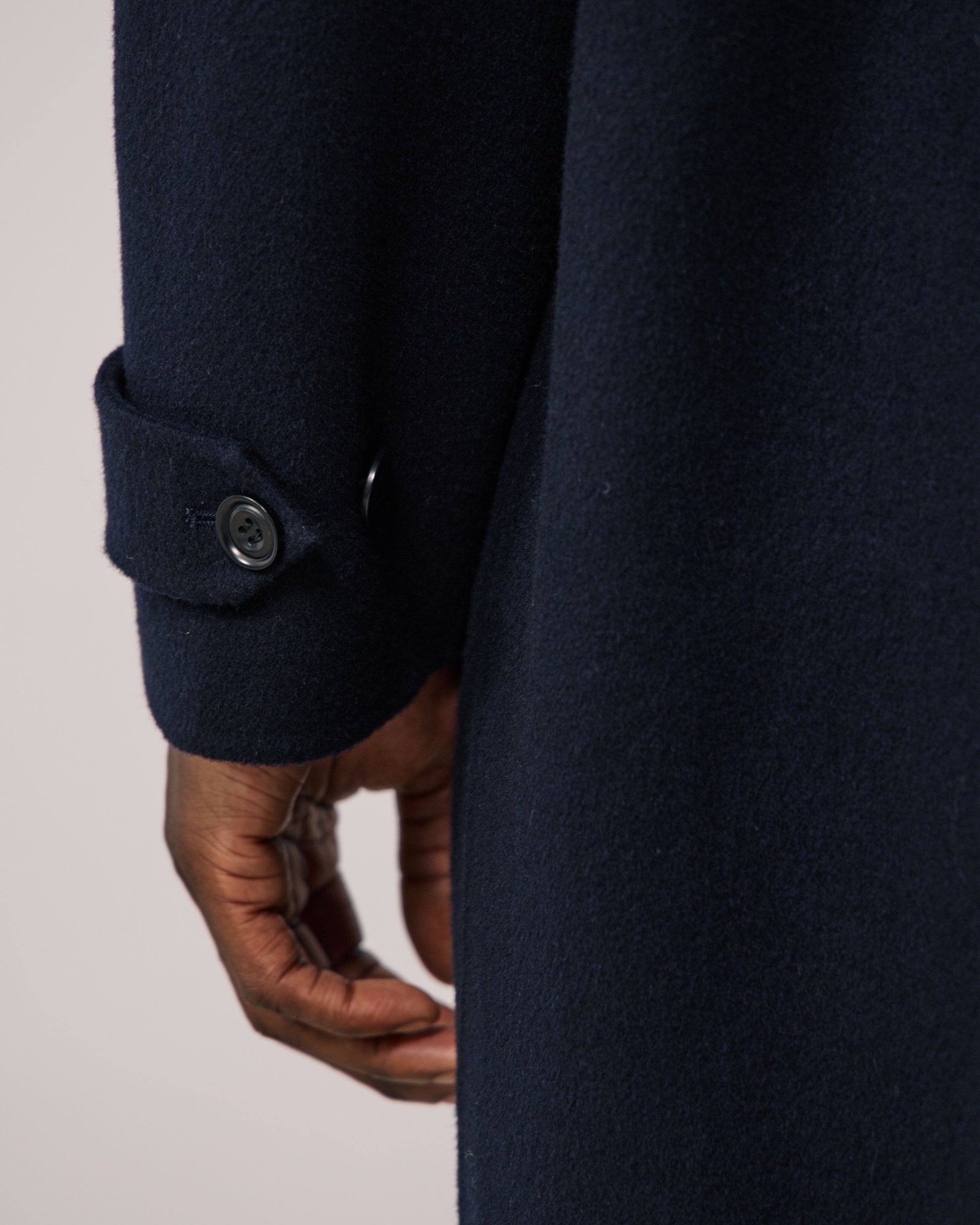 Manteau Homme en Laine Double Face Bleu Marine Graig