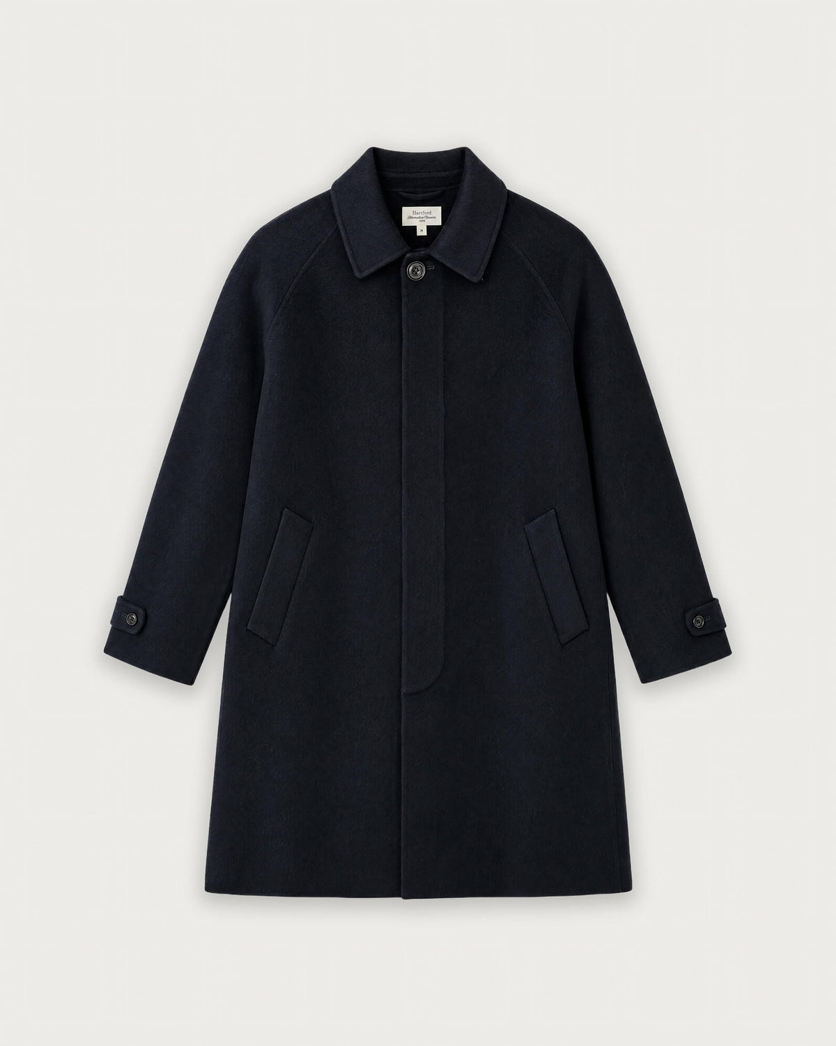 Manteau Homme en Laine Double Face Bleu Marine Graig