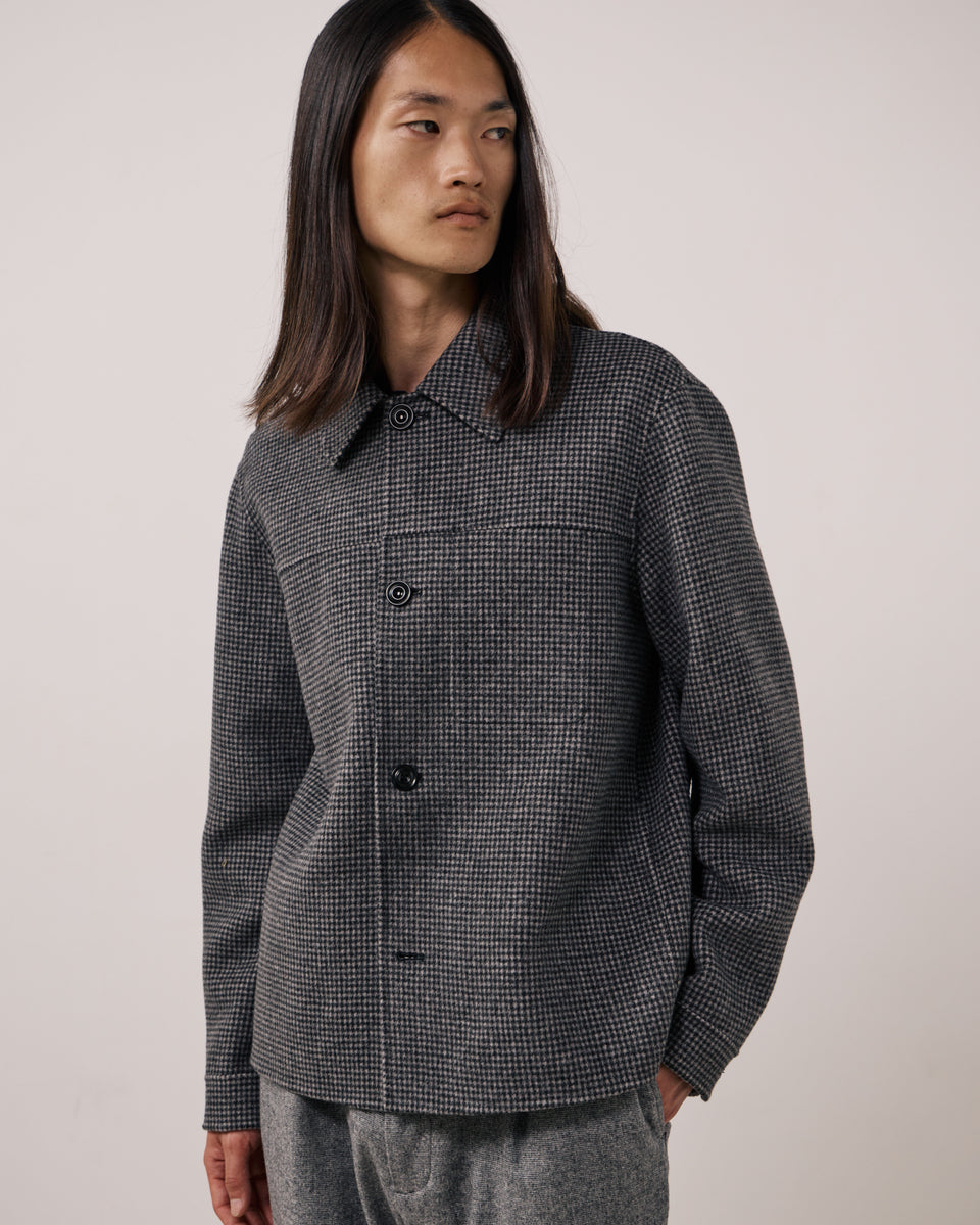 Dary Men's Grey Checked Double-Faced Wool Jacket - Image 2