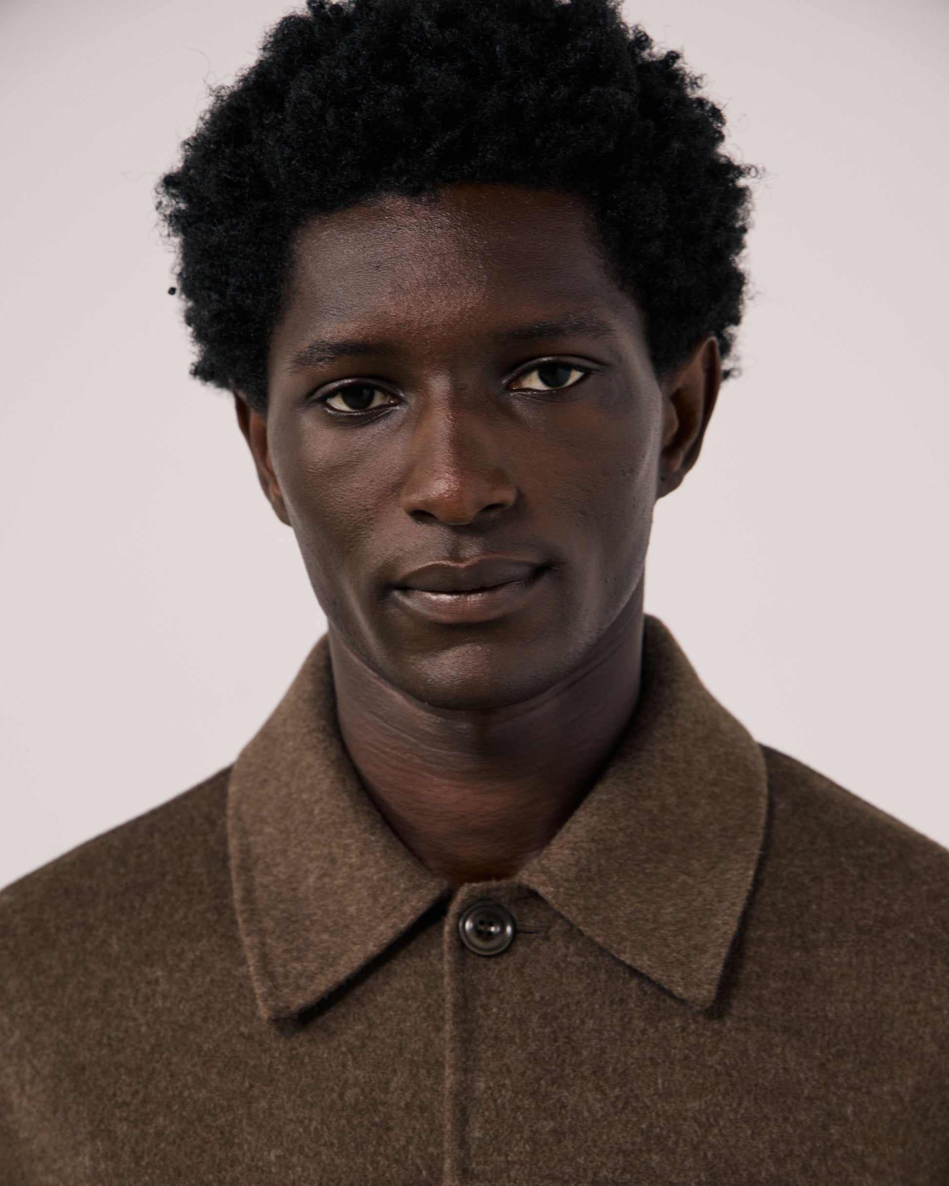 Veste Homme en Laine Double Face Marron Dary
