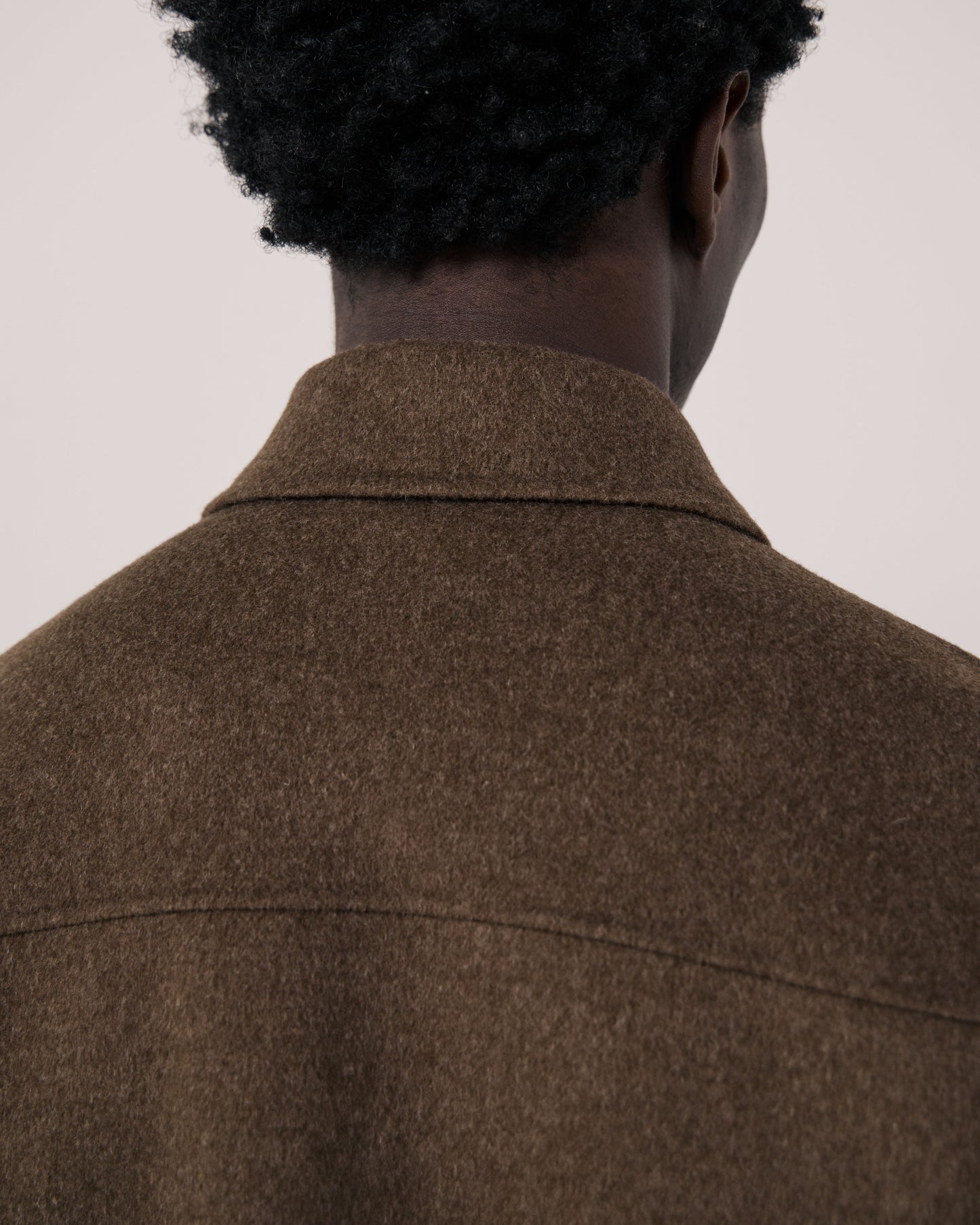 Veste Homme en Laine Double Face Marron Dary