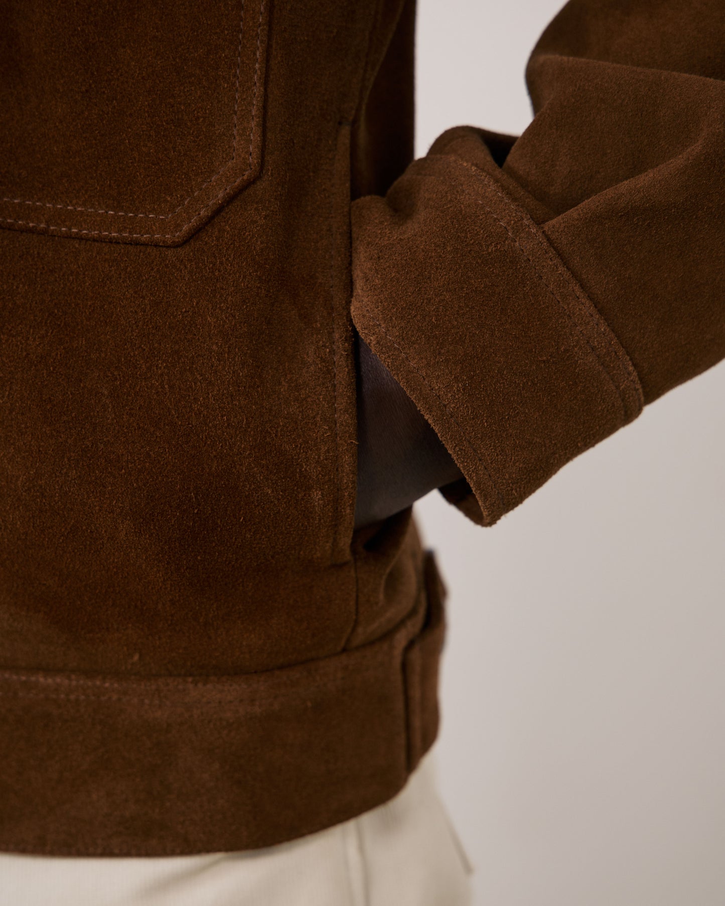 Blouson Homme en Cuir Suédé Marron Dickson