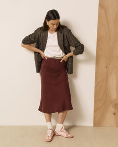 Jupe Femme en Lyocell Bordeaux Jima
