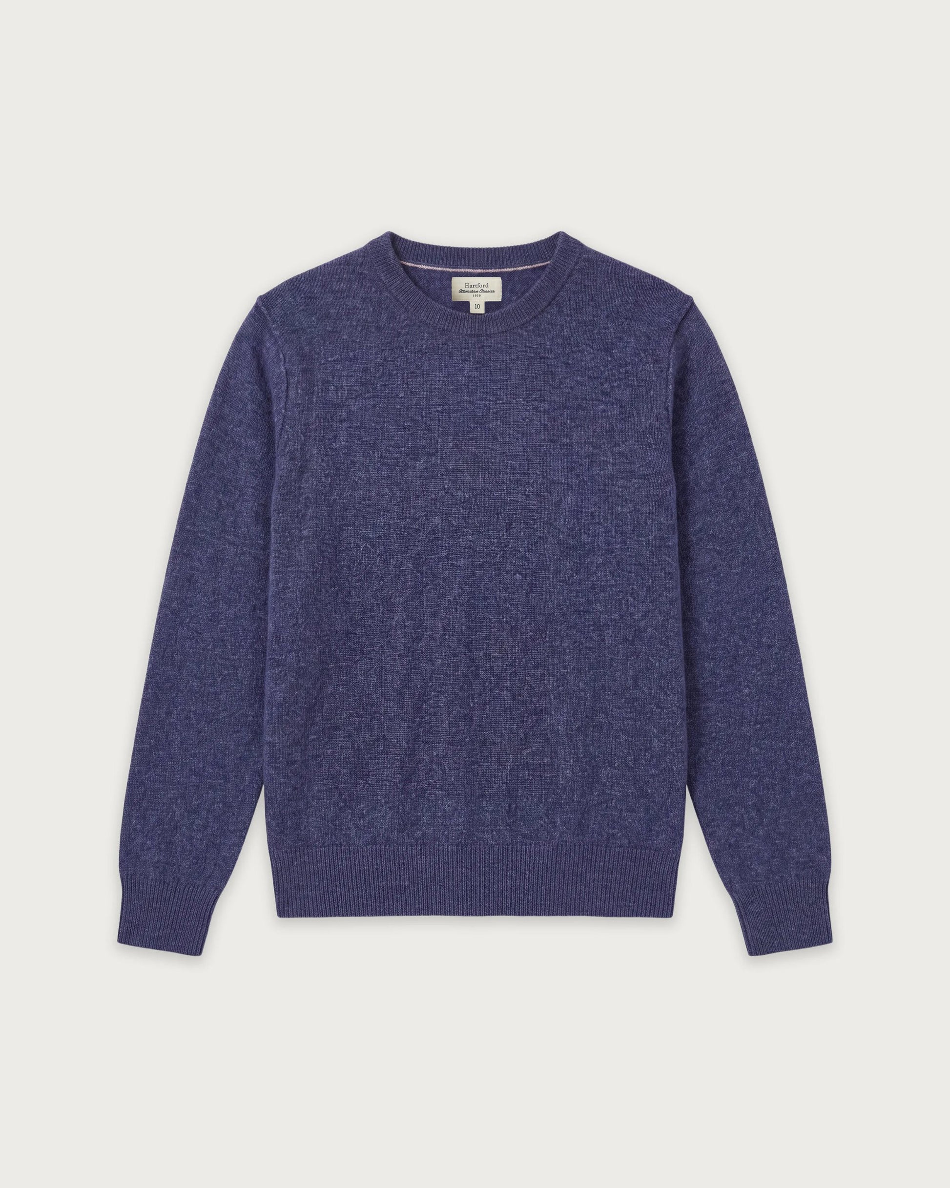 Pull Garçon en Laine & Cachemire Bleu Indigo Crew