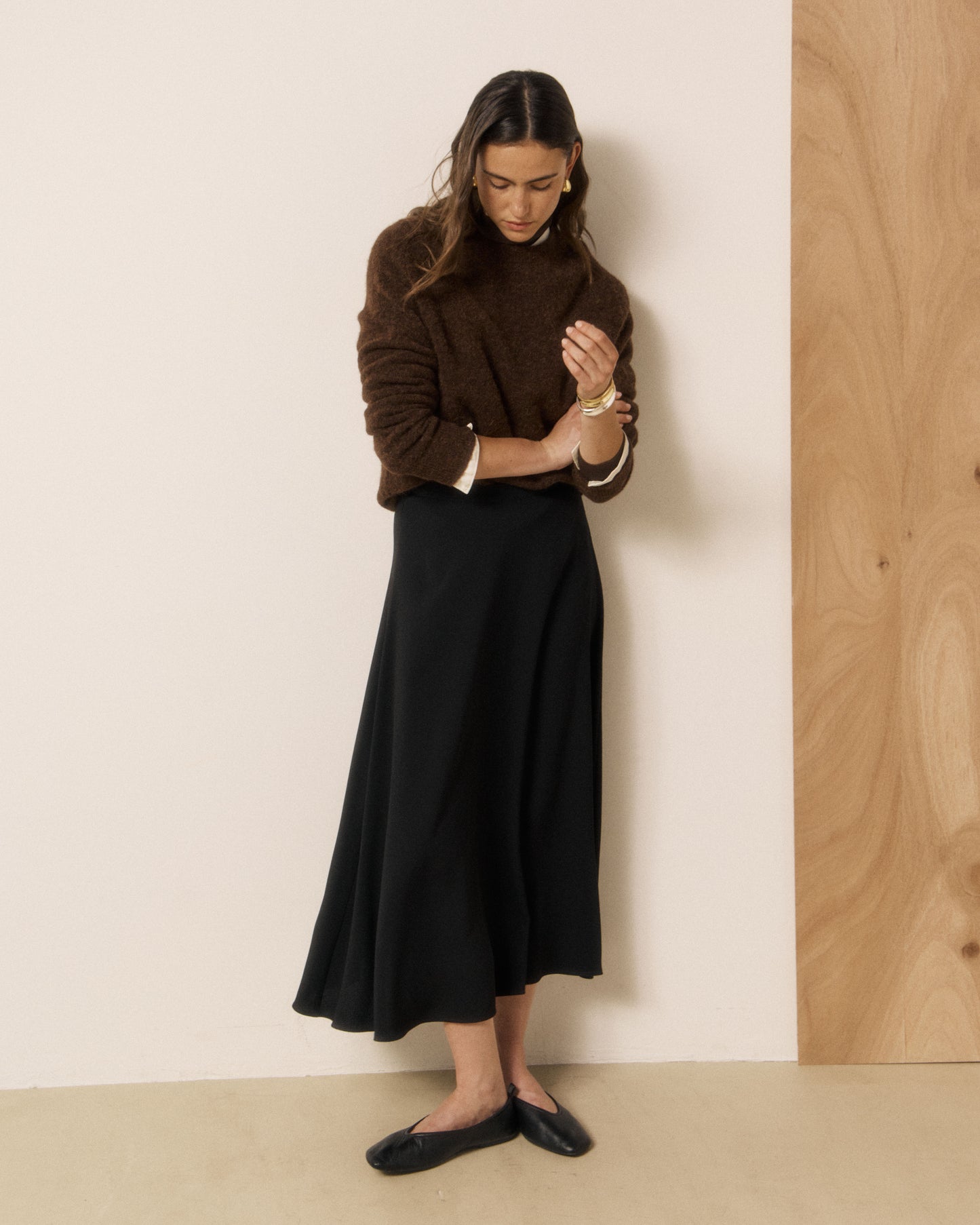 Pull Femme en Laine d'Alpaga & Mérinos Chocolat Mahary