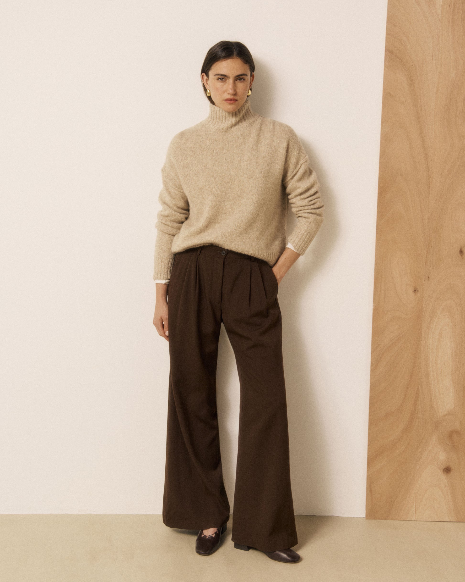 Pull Femme en Laine de Yak & Alpaga Ecru Mybone