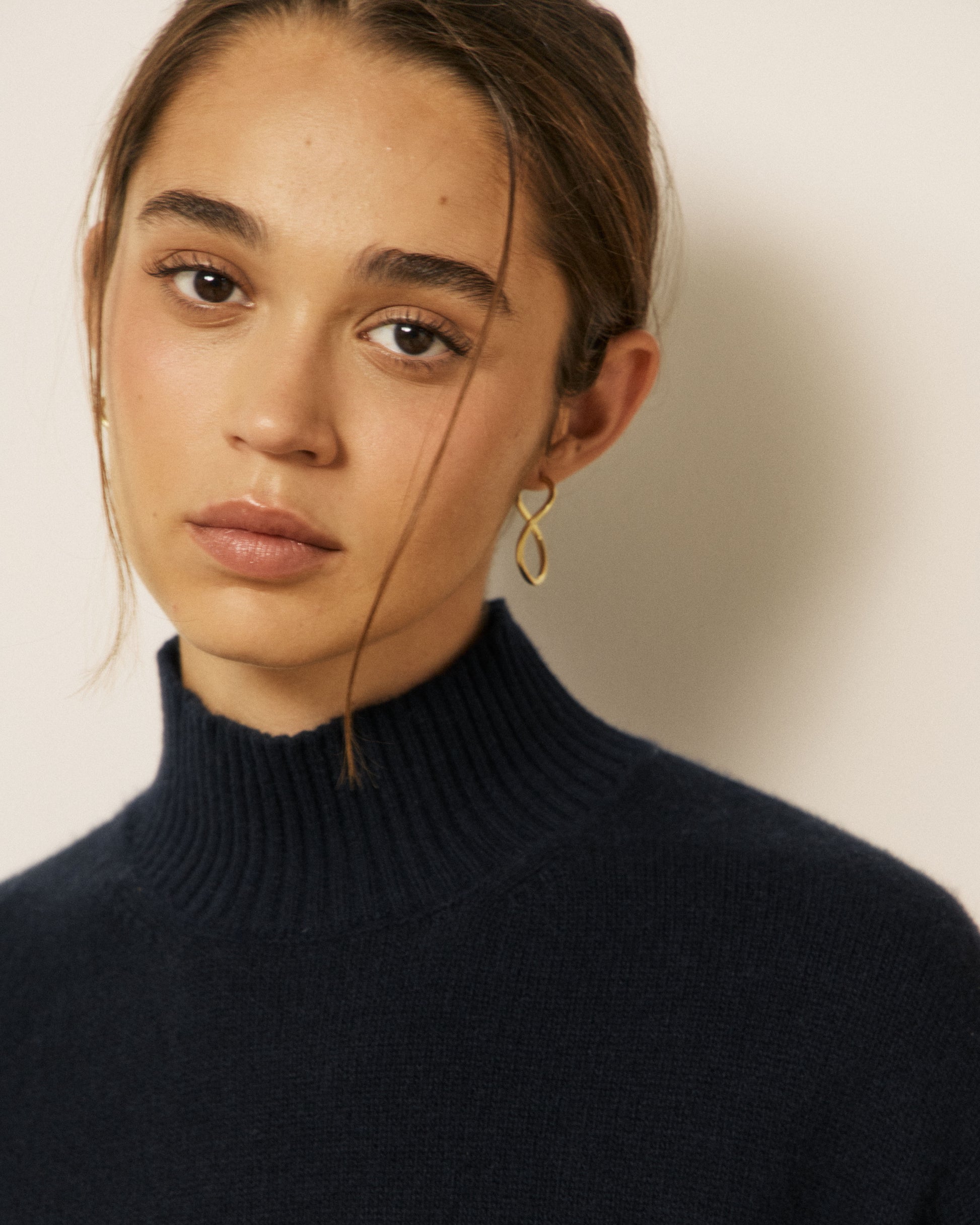 Pull Femme en Laine & Cachemire Bleu Marine Mylo