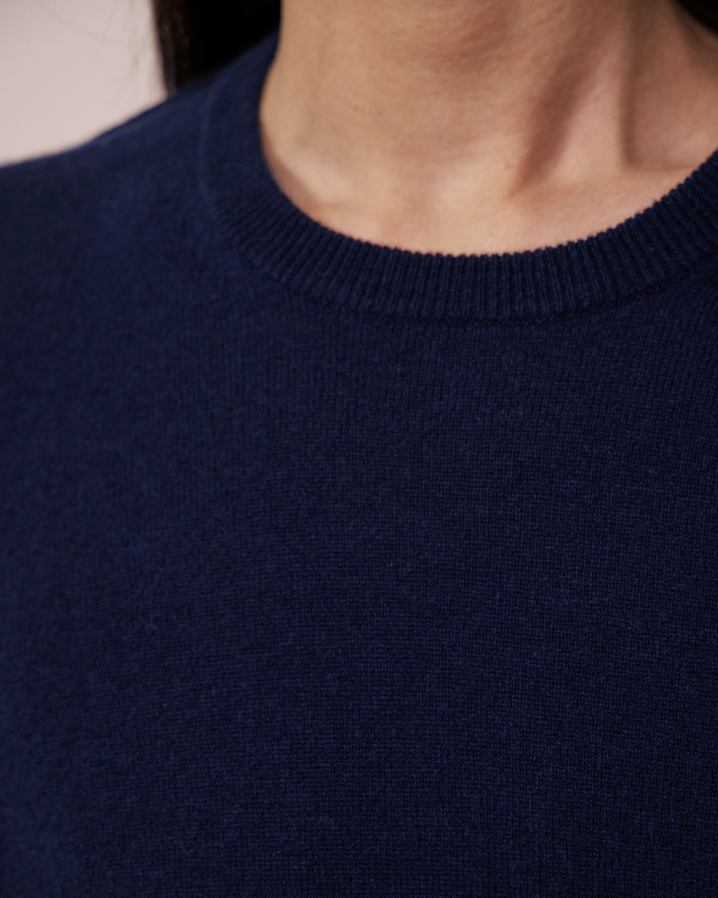 Pull Homme en Laine & Cachemire Bleu Marine Crew