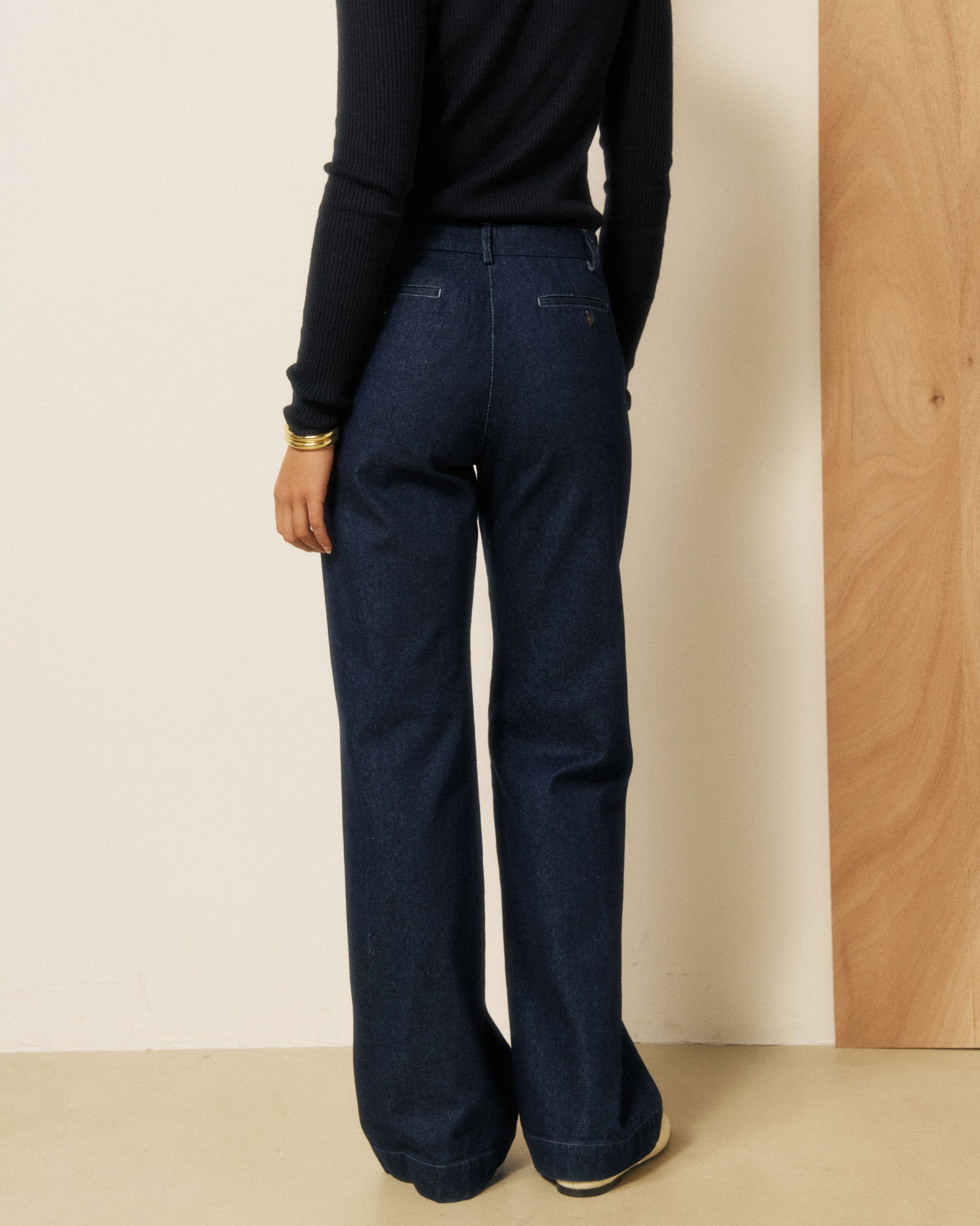 Pantalon Femme en Denim Bleu Indigo Pandore