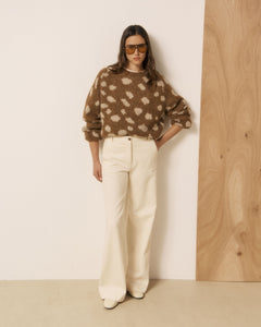 Pantalon Femme en Denim Ecru Parade
