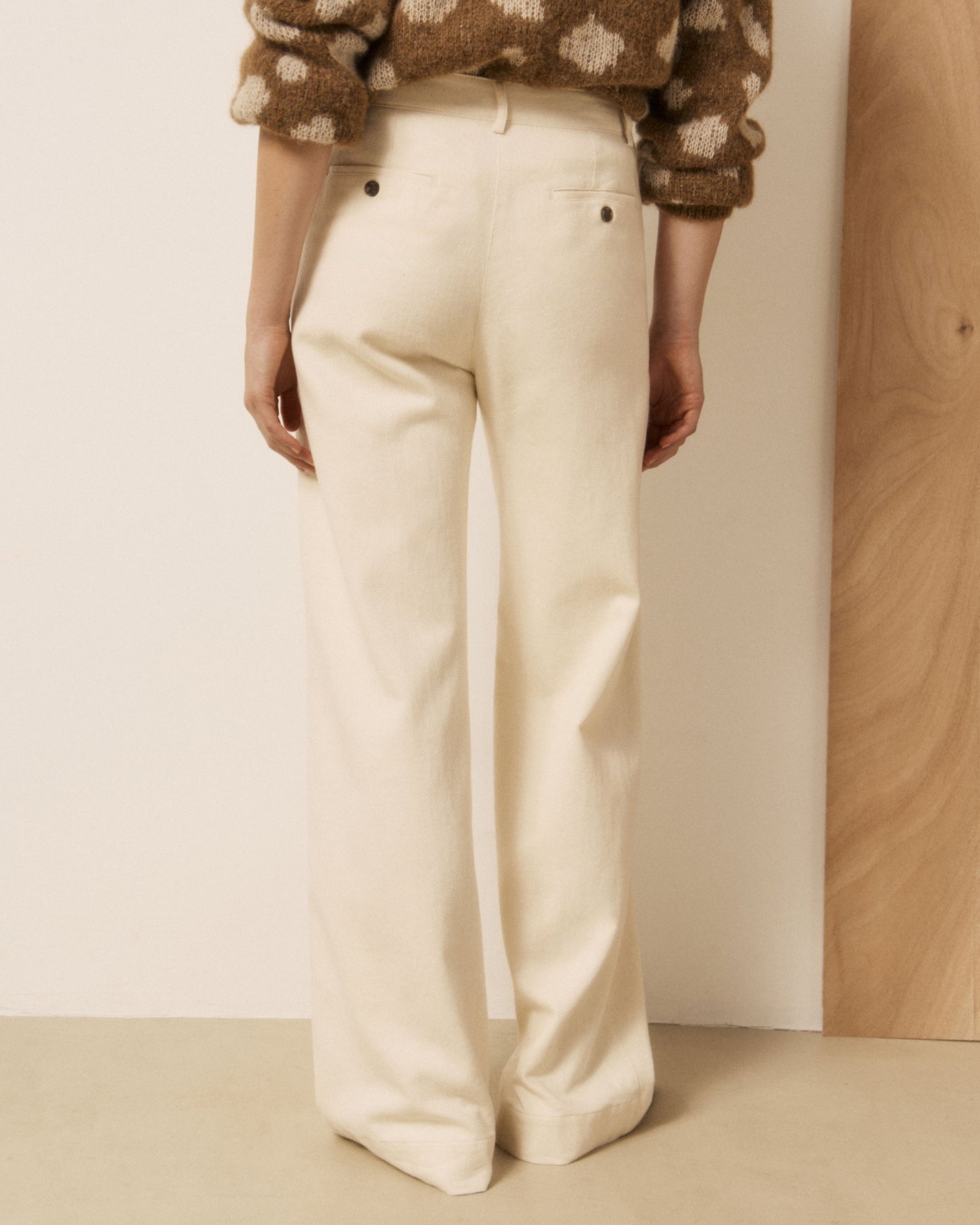 Pantalon Femme en Denim Ecru Parade